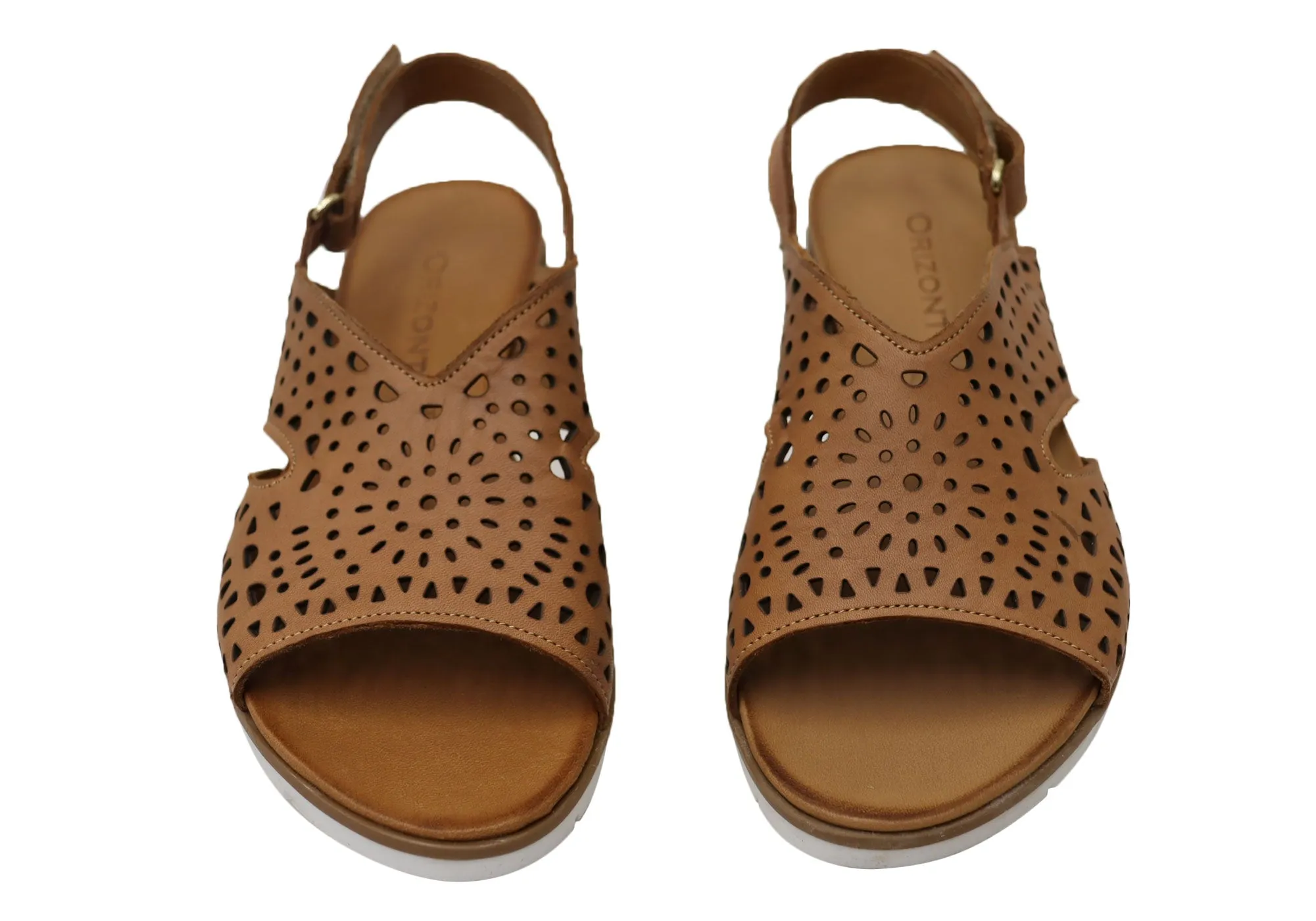Orizonte Arkia Damen Bequeme Europäische Ledersandalen Orizonte Schuhe