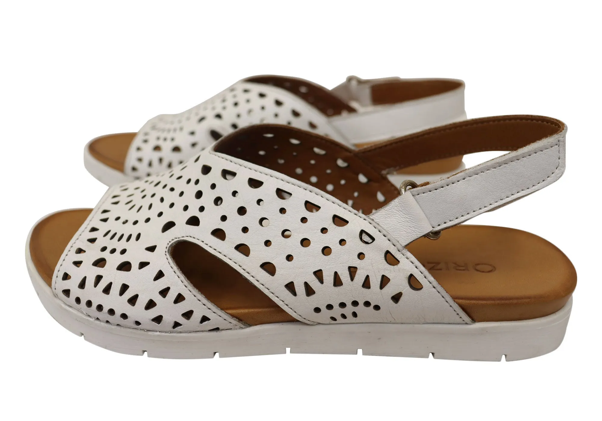 Orizonte Arkia Damen Bequeme Europäische Ledersandalen Orizonte Schuhe