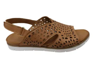 Orizonte Arkia Damen Bequeme Europäische Ledersandalen Orizonte Schuhe
