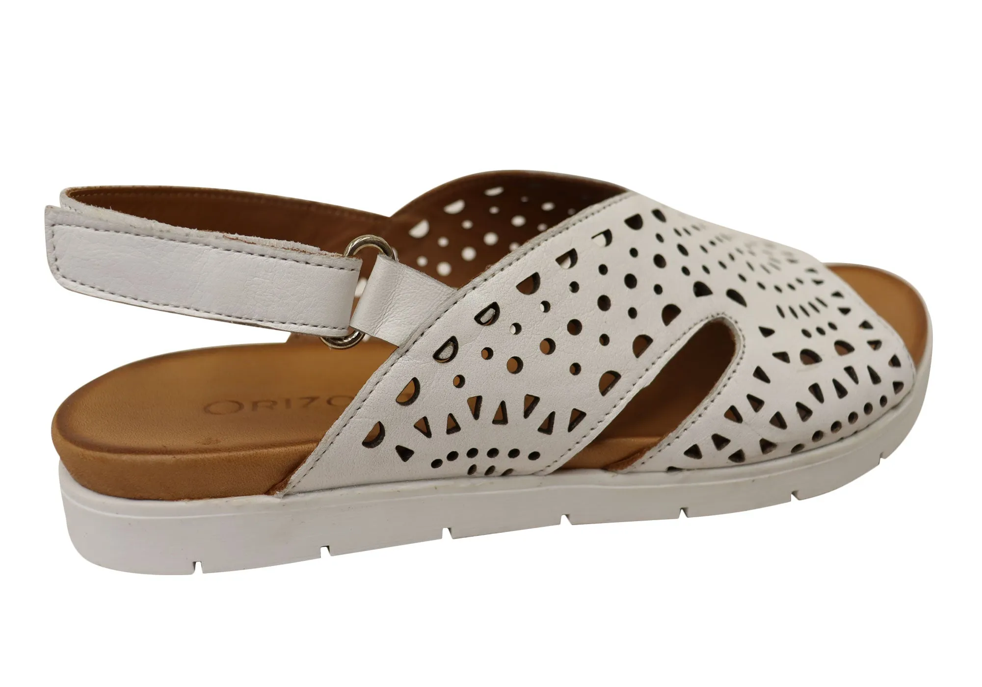Orizonte Arkia Damen Bequeme Europäische Ledersandalen Orizonte Schuhe