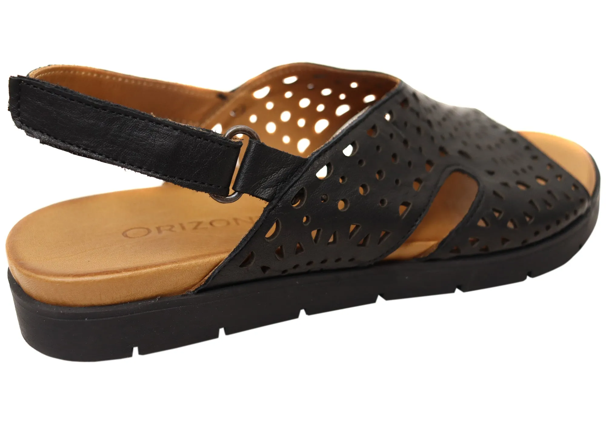Orizonte Arkia Damen Bequeme Europäische Ledersandalen Orizonte Schuhe