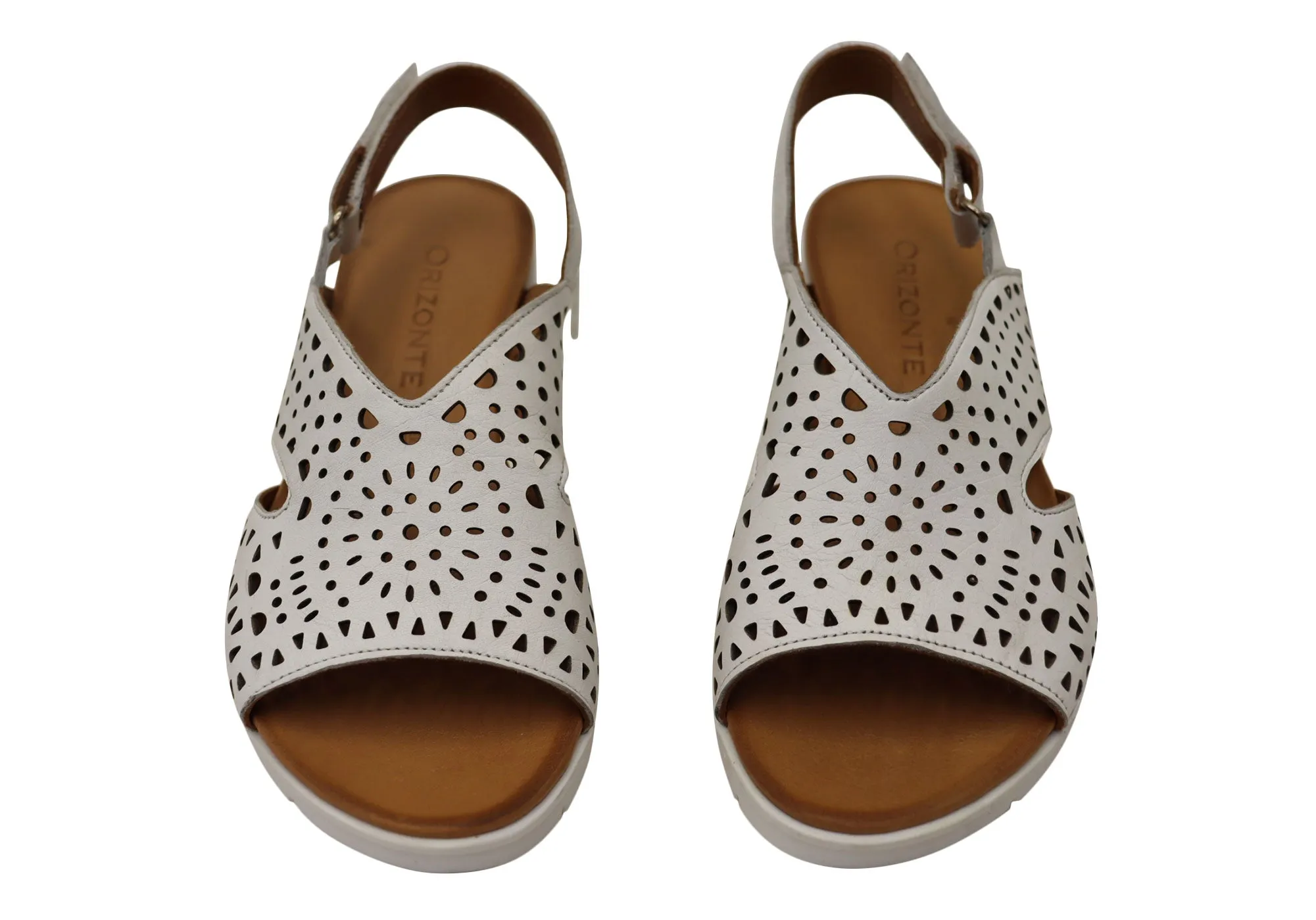 Orizonte Arkia Damen Bequeme Europäische Ledersandalen Orizonte Schuhe