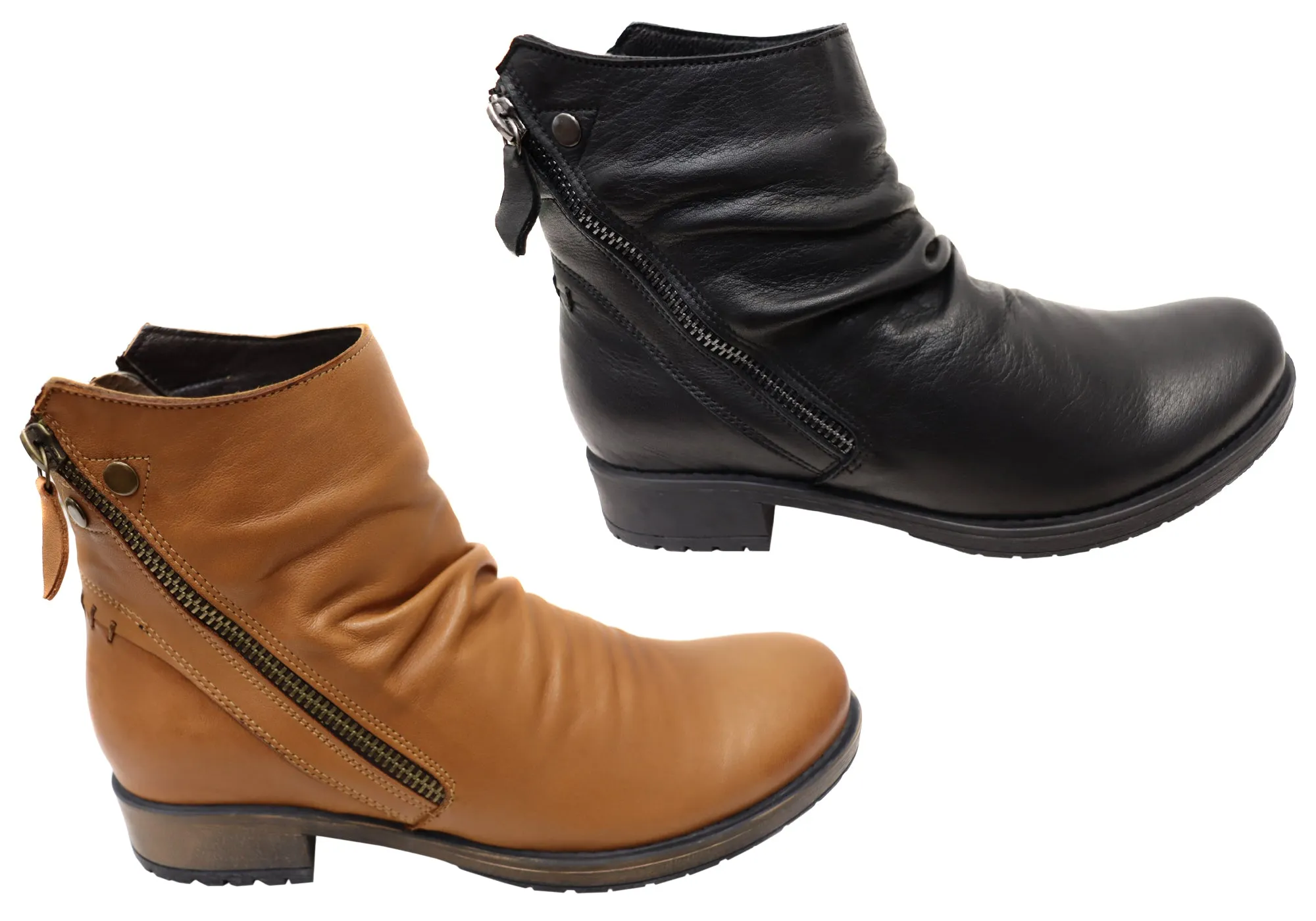 Orizonte Castle Damen Europäische Bequeme Leder Knöchelstiefel Orizonte Schuhe