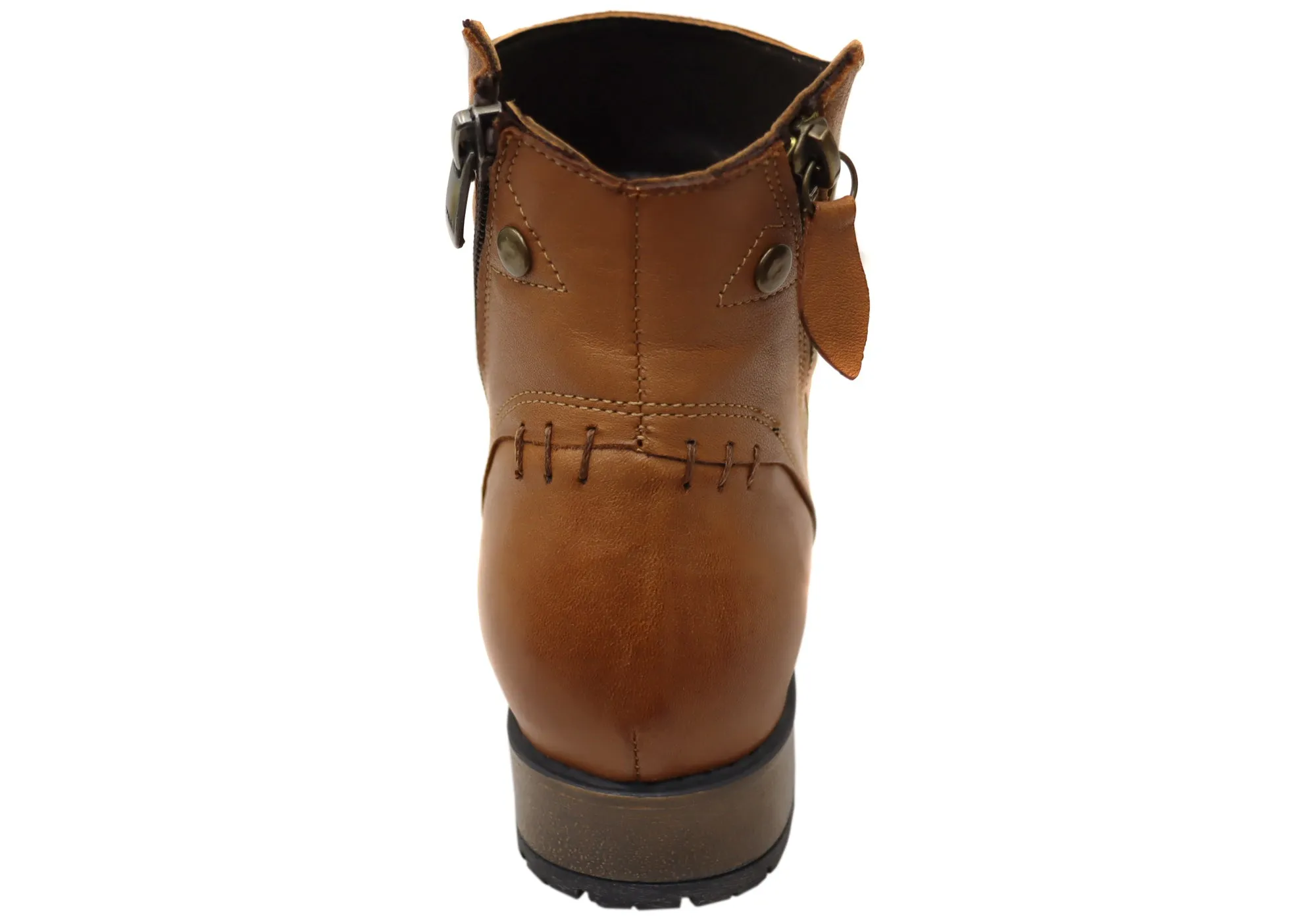 Orizonte Castle Damen Europäische Bequeme Leder Knöchelstiefel Orizonte Schuhe