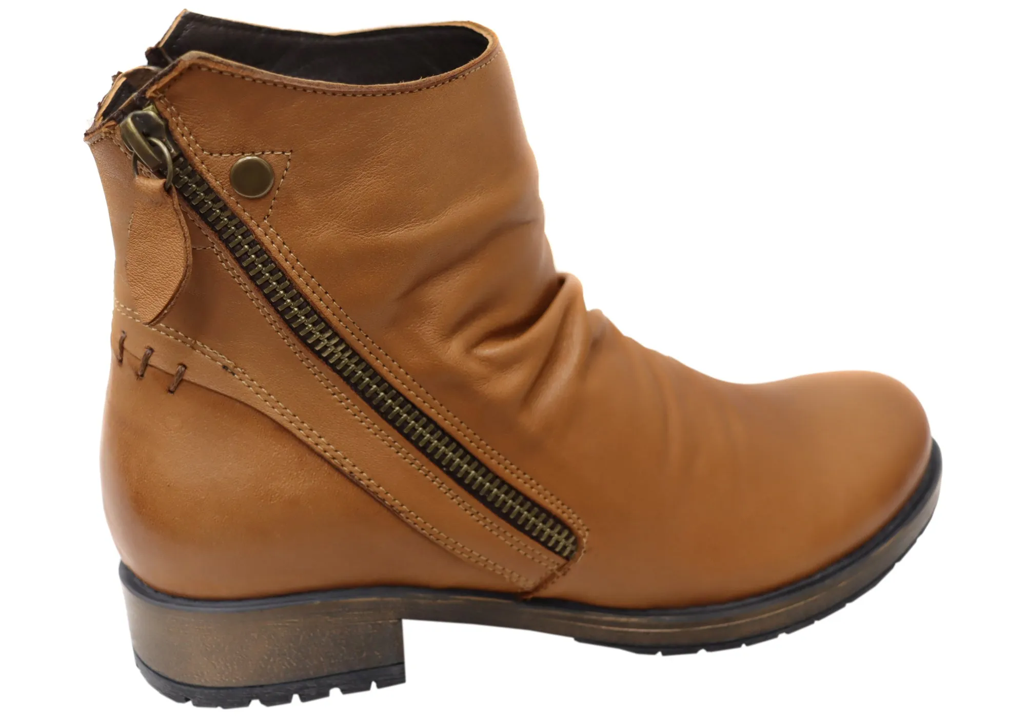 Orizonte Castle Damen Europäische Bequeme Leder Knöchelstiefel Orizonte Schuhe