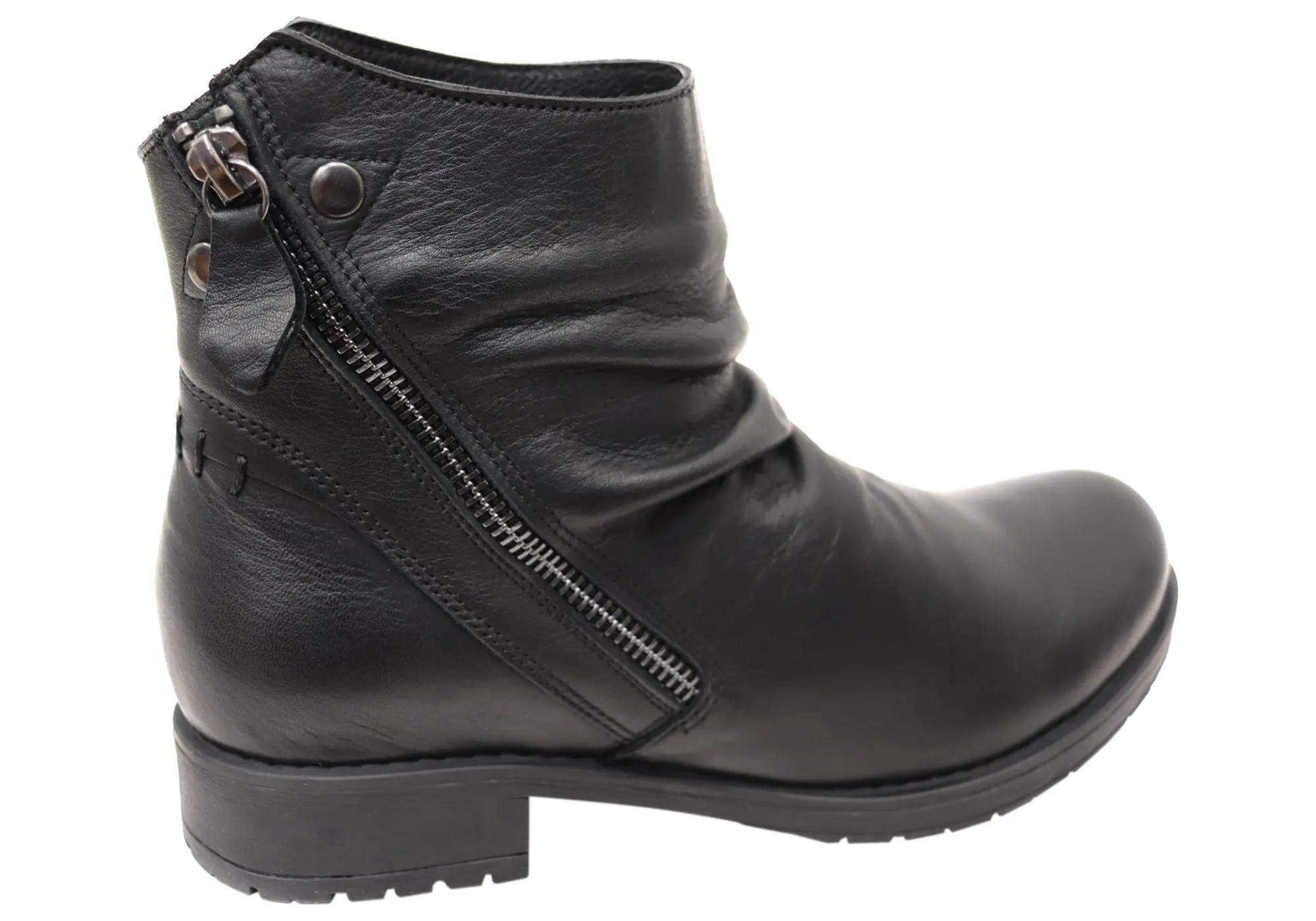 Orizonte Castle Damen Europäische Bequeme Leder Knöchelstiefel Orizonte Schuhe