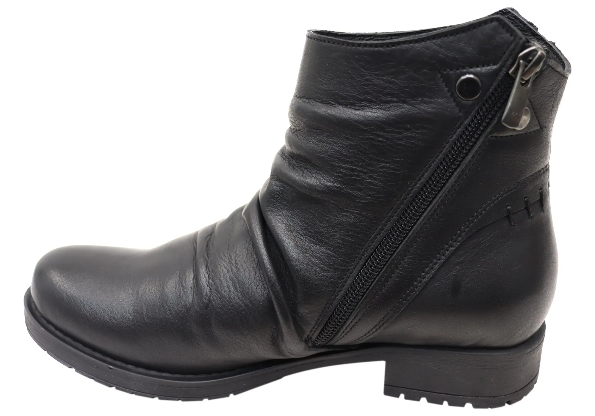 Orizonte Castle Damen Europäische Bequeme Leder Knöchelstiefel Orizonte Schuhe