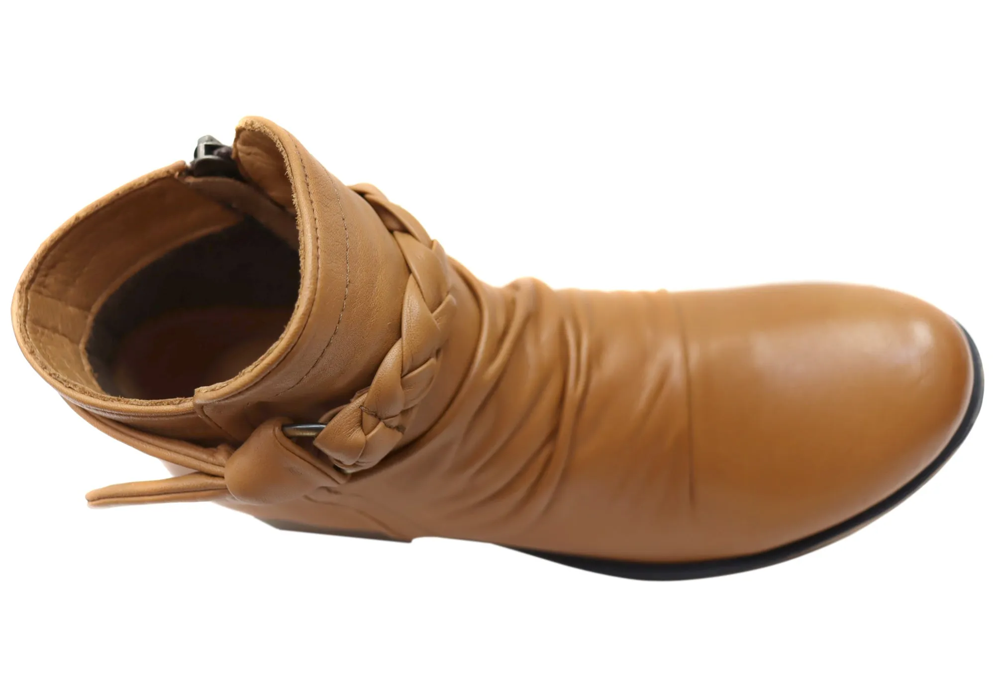 Orizonte Devo Damen Europäische Bequeme Leder Knöchelstiefel Orizonte Schuhe