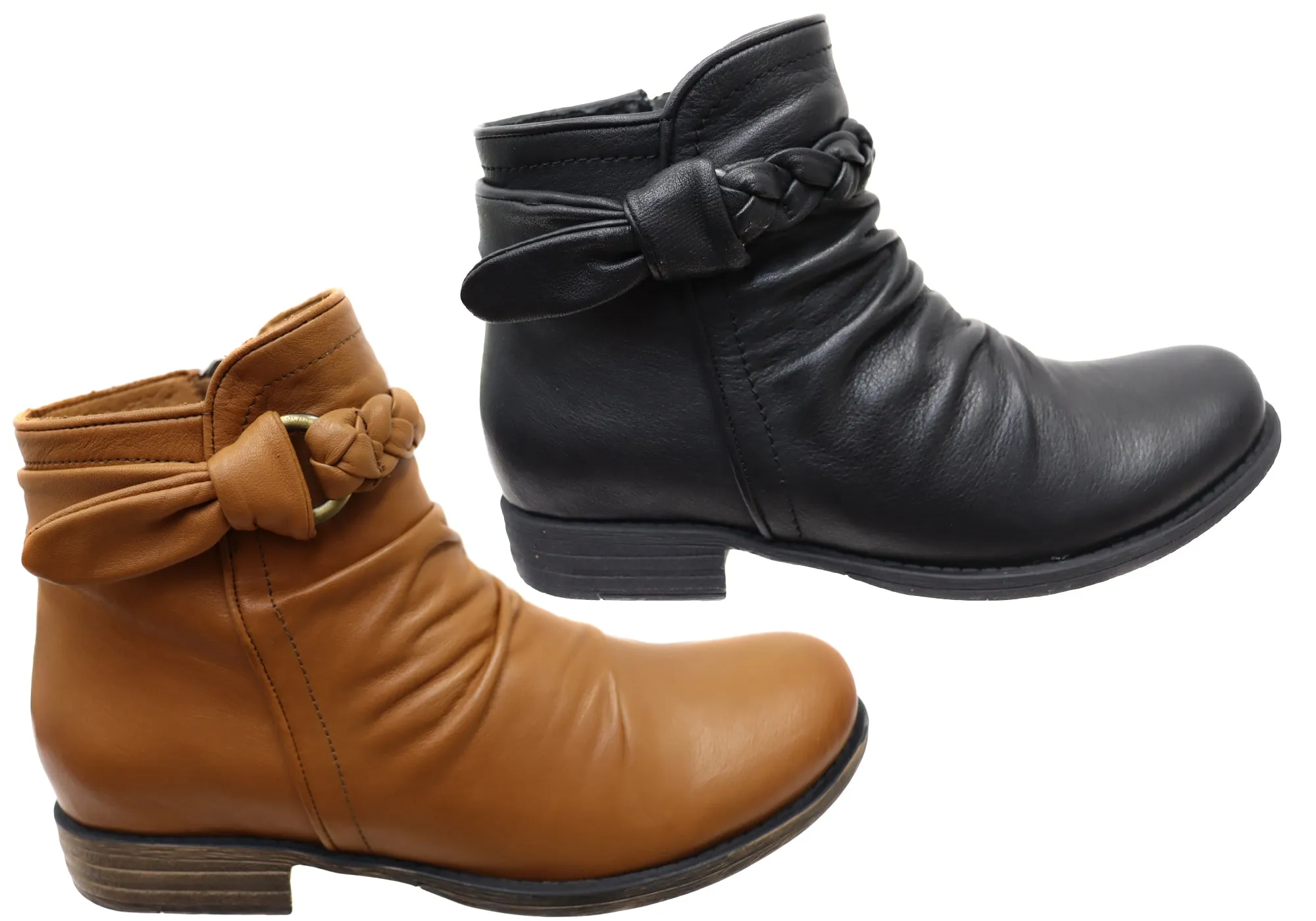 Orizonte Devo Damen Europäische Bequeme Leder Knöchelstiefel Orizonte Schuhe