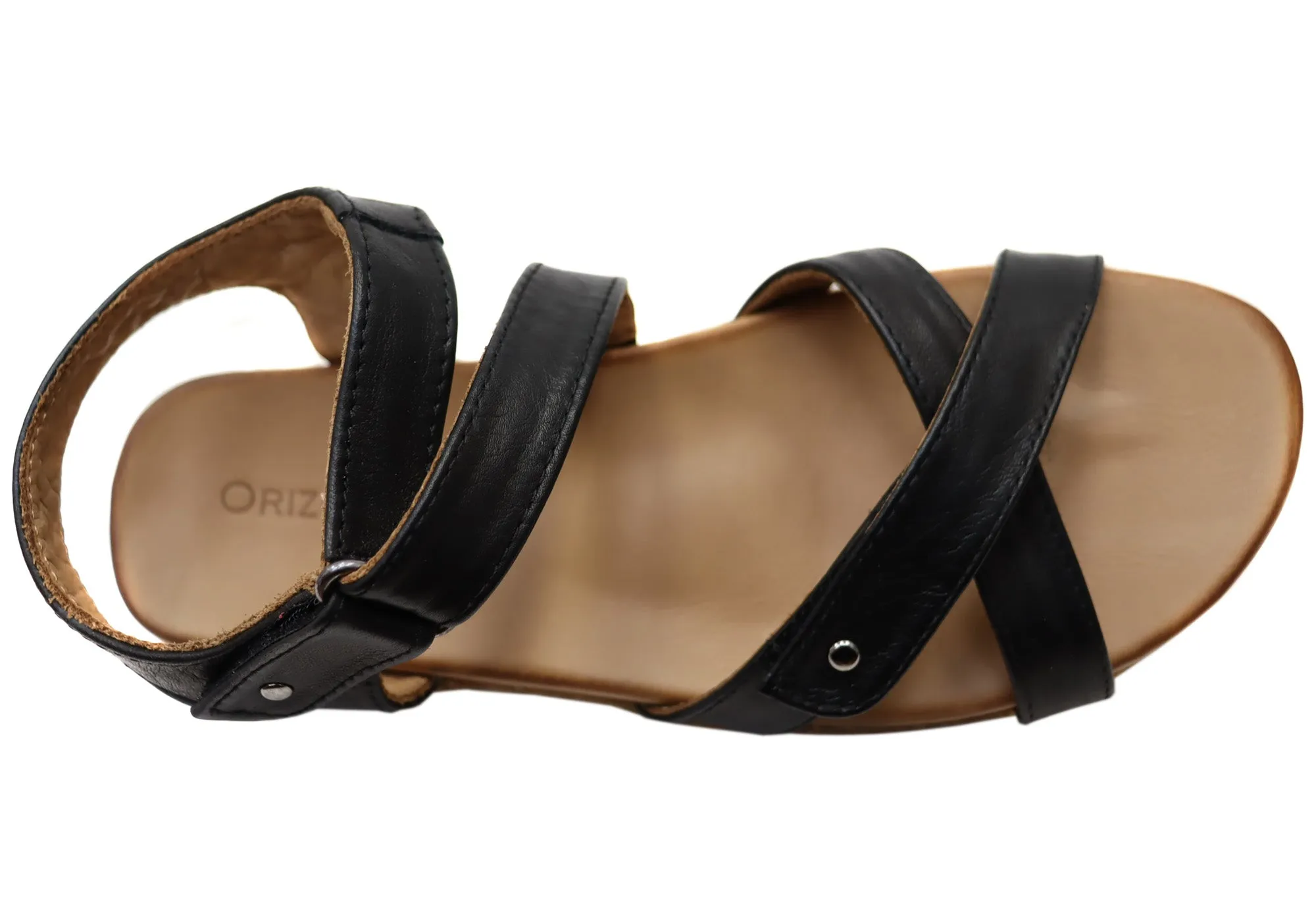 Orizonte Orbost Damen Bequeme Europäische Ledersandalen Orizonte Schuhe