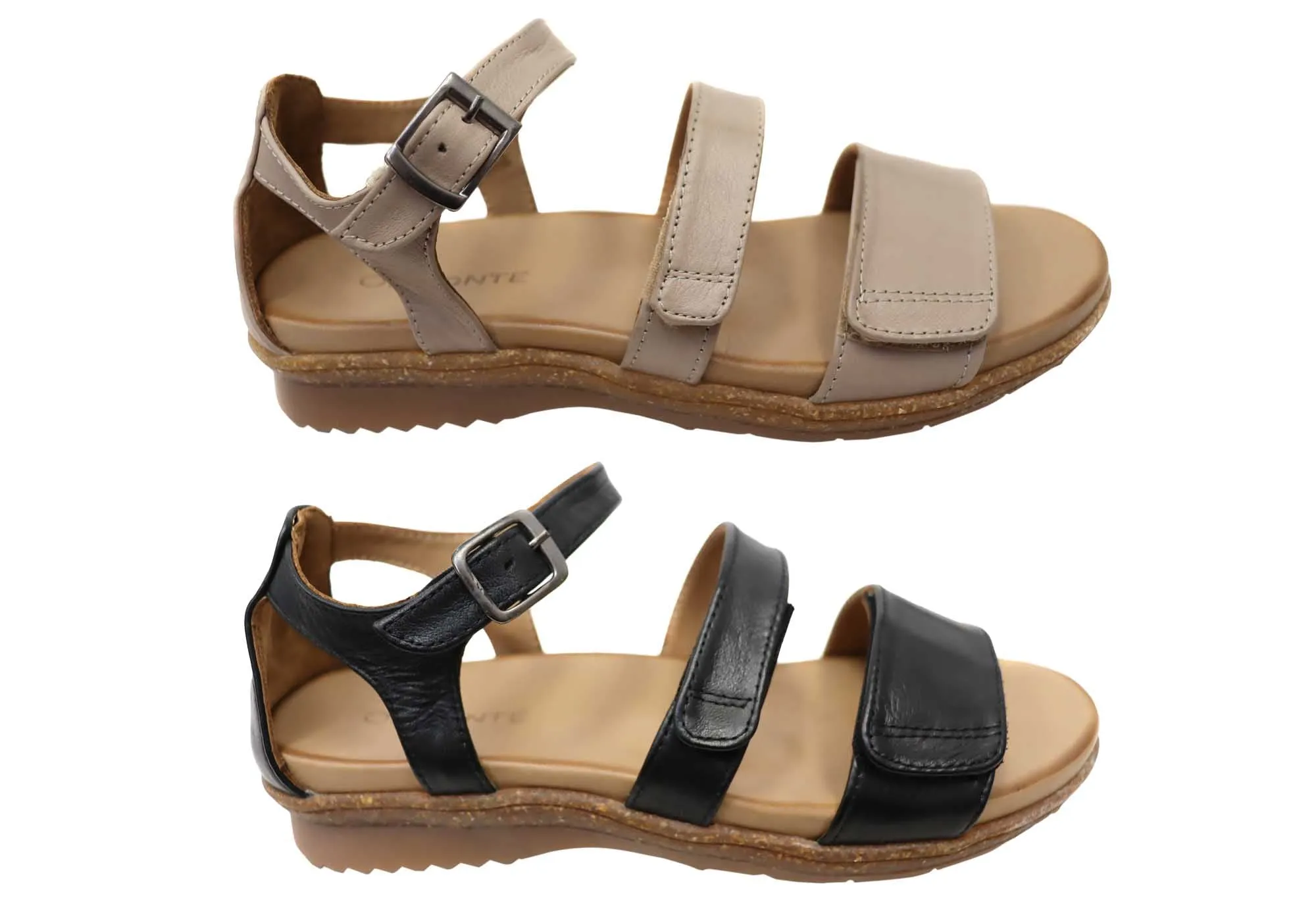 Orizonte Roggen Damen Bequeme Europäische Ledersandalen Orizonte Schuhe