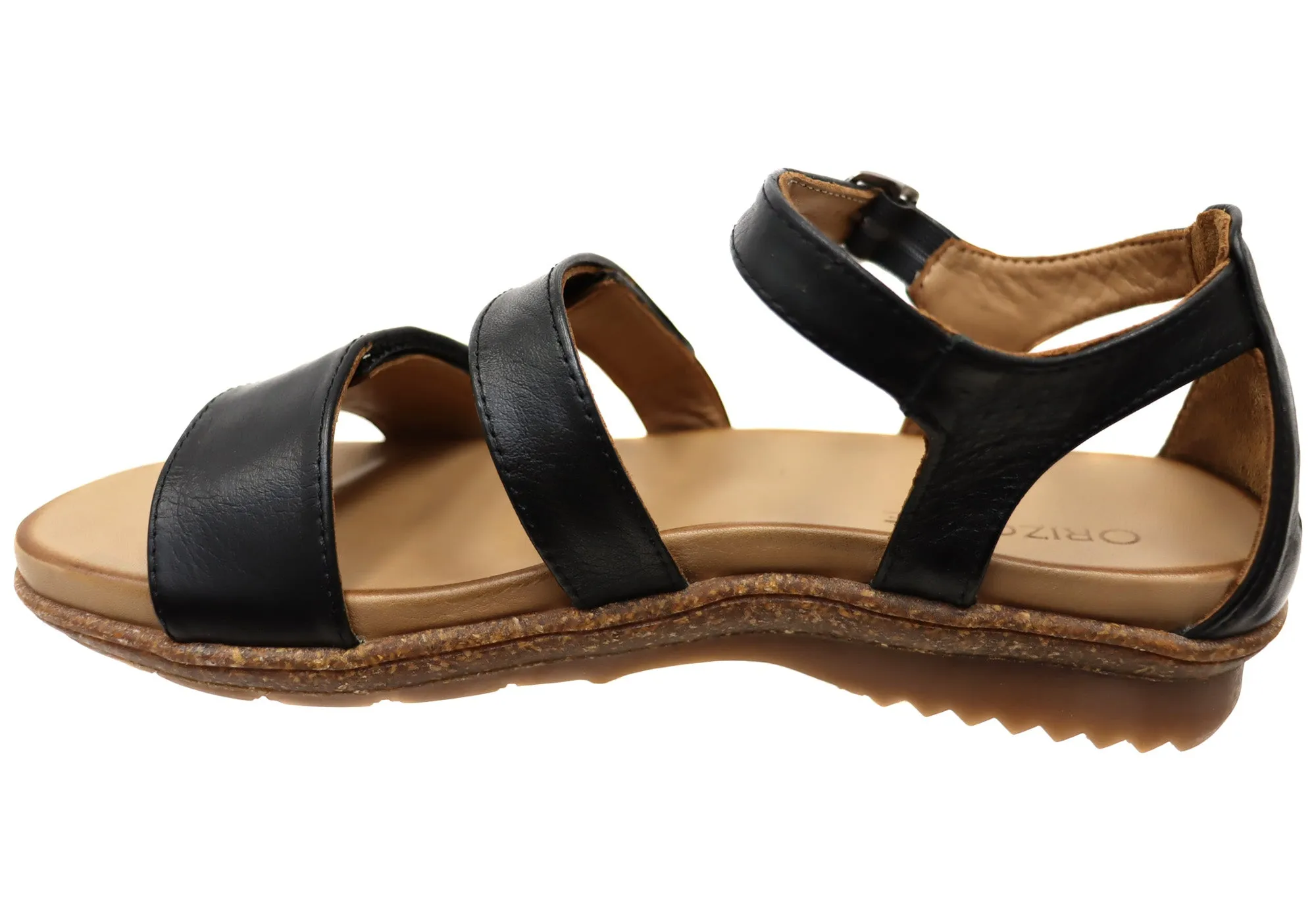 Orizonte Roggen Damen Bequeme Europäische Ledersandalen Orizonte Schuhe