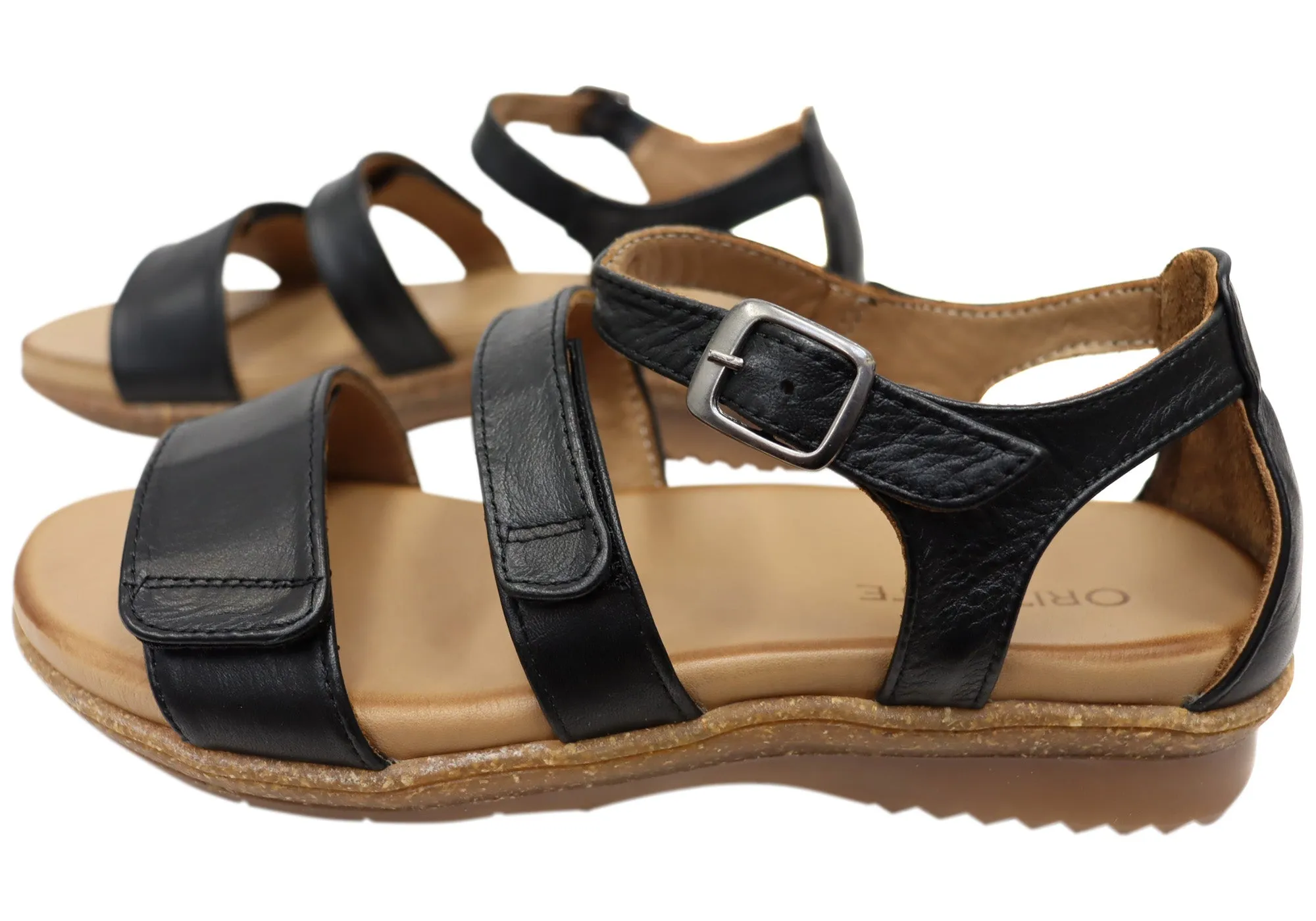 Orizonte Roggen Damen Bequeme Europäische Ledersandalen Orizonte Schuhe
