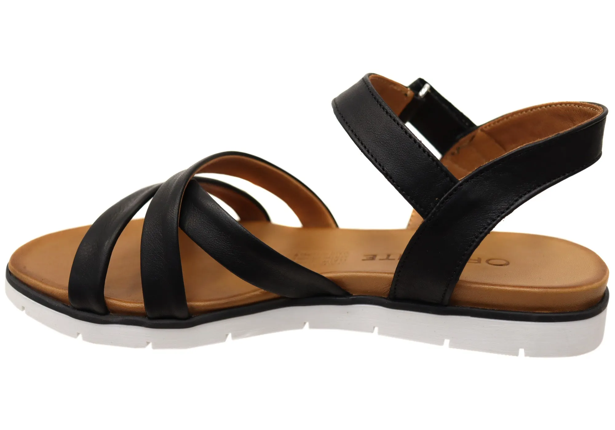 Orizonte Sangria Damen Bequeme Europäische Ledersandalen Orizonte Schuhe
