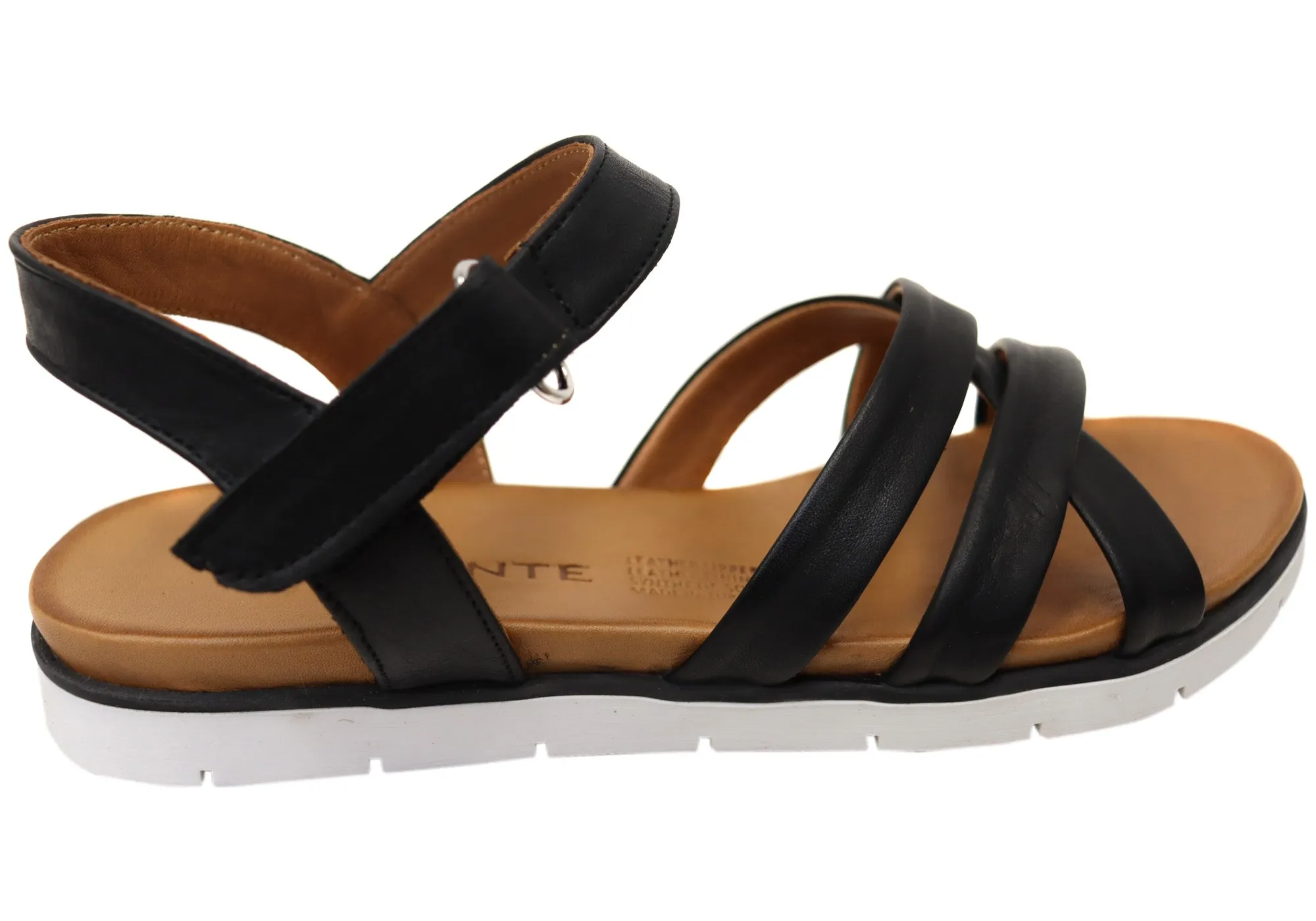Orizonte Sangria Damen Bequeme Europäische Ledersandalen Orizonte Schuhe