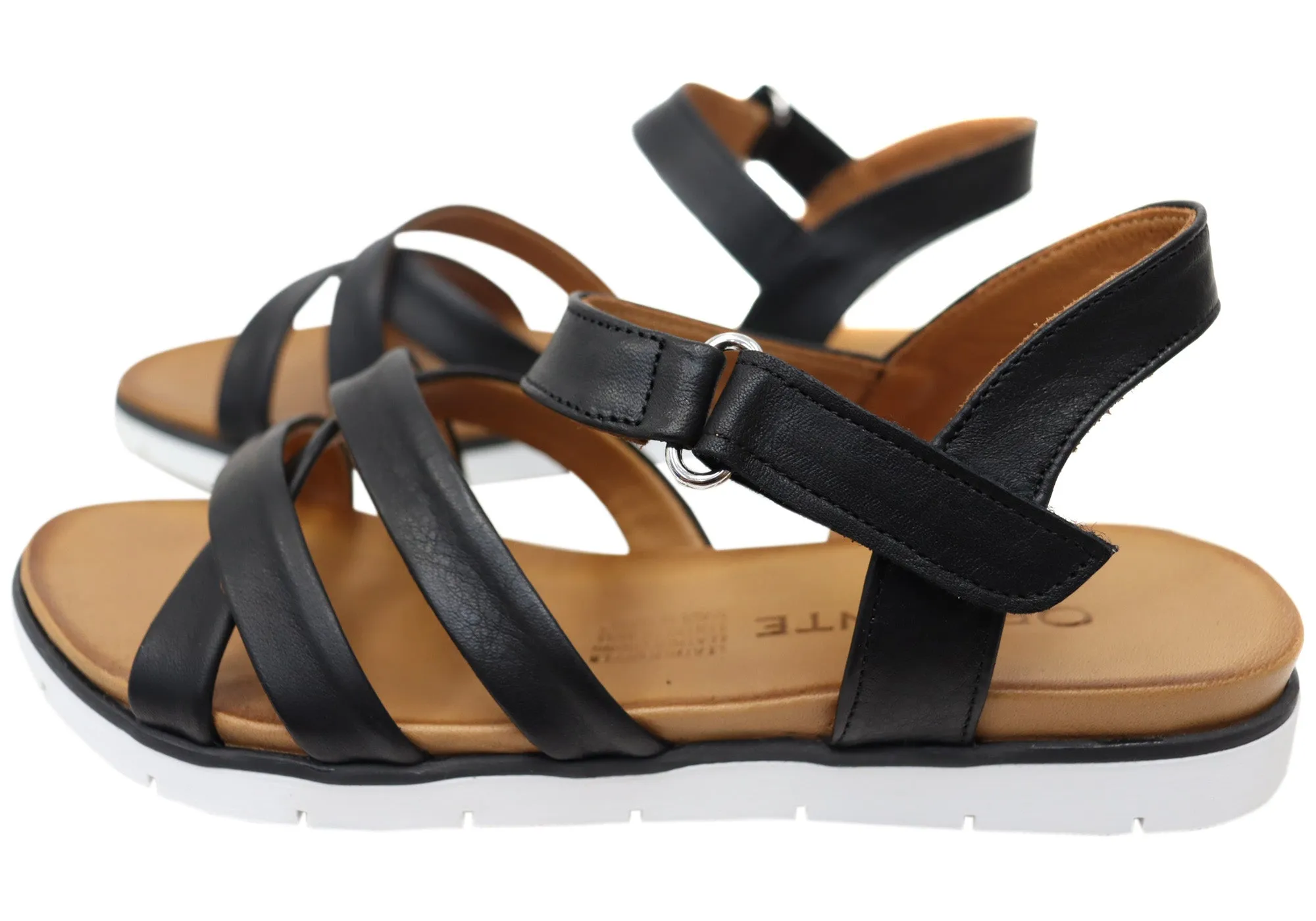 Orizonte Sangria Damen Bequeme Europäische Ledersandalen Orizonte Schuhe