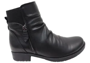 Orizonte Village Damen Europäische Bequeme Leder Knöchelstiefel Orizonte Schuhe