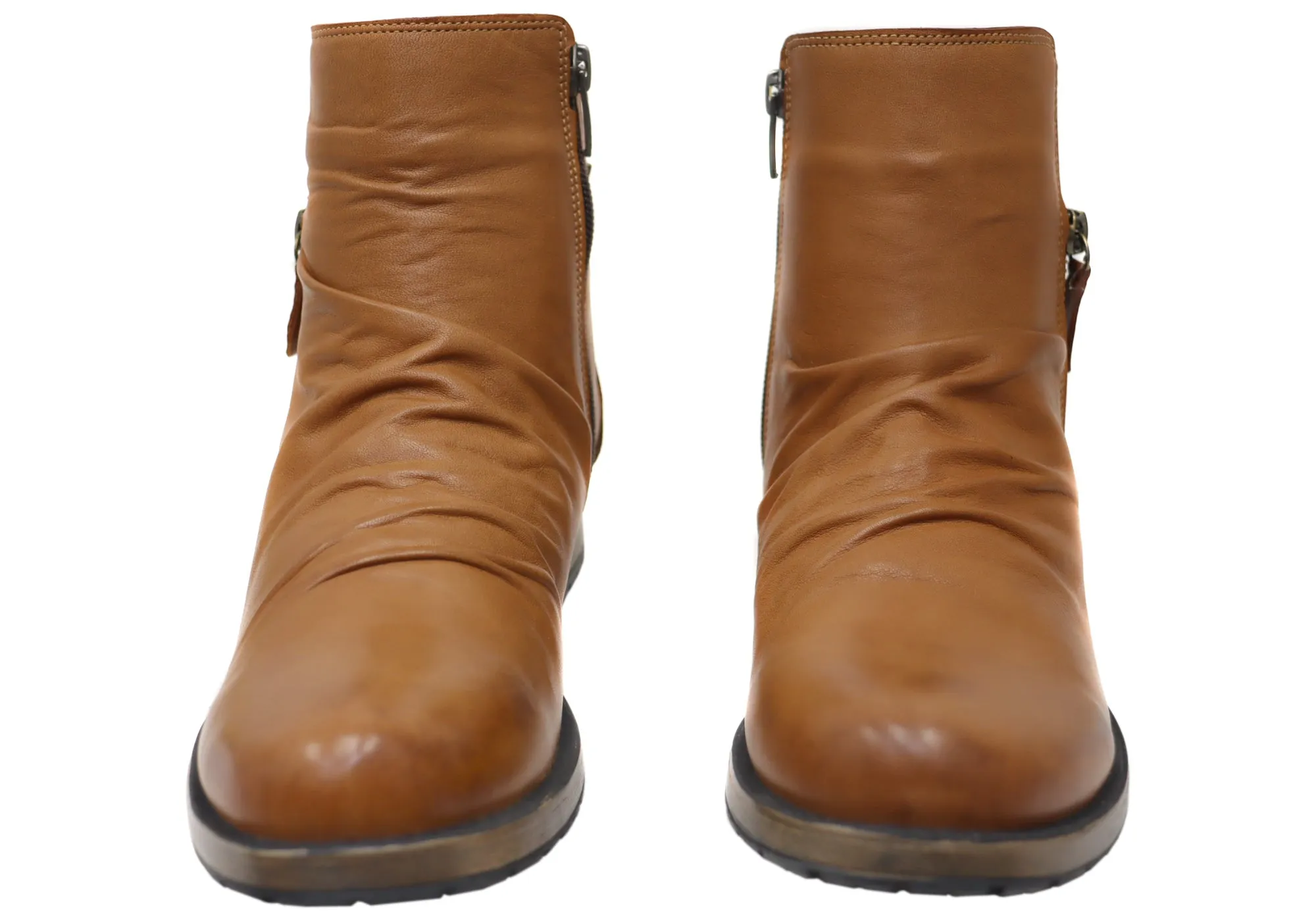 Orizonte Village Damen Europäische Bequeme Leder Knöchelstiefel Orizonte Schuhe