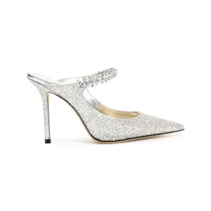 Spitze Metallische Lederschlappen Schuhe_Jimmy-Choo