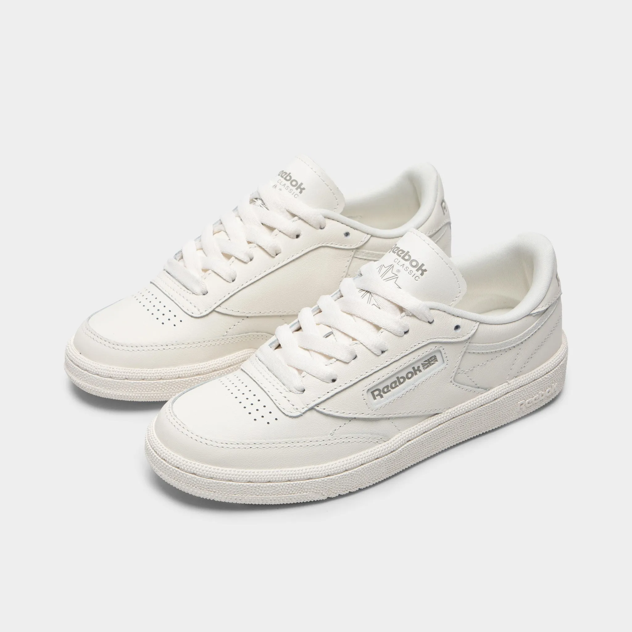Reebok Damen Club C 85 Kreide / Kreide - Gritty Grey Reebok Schuhe