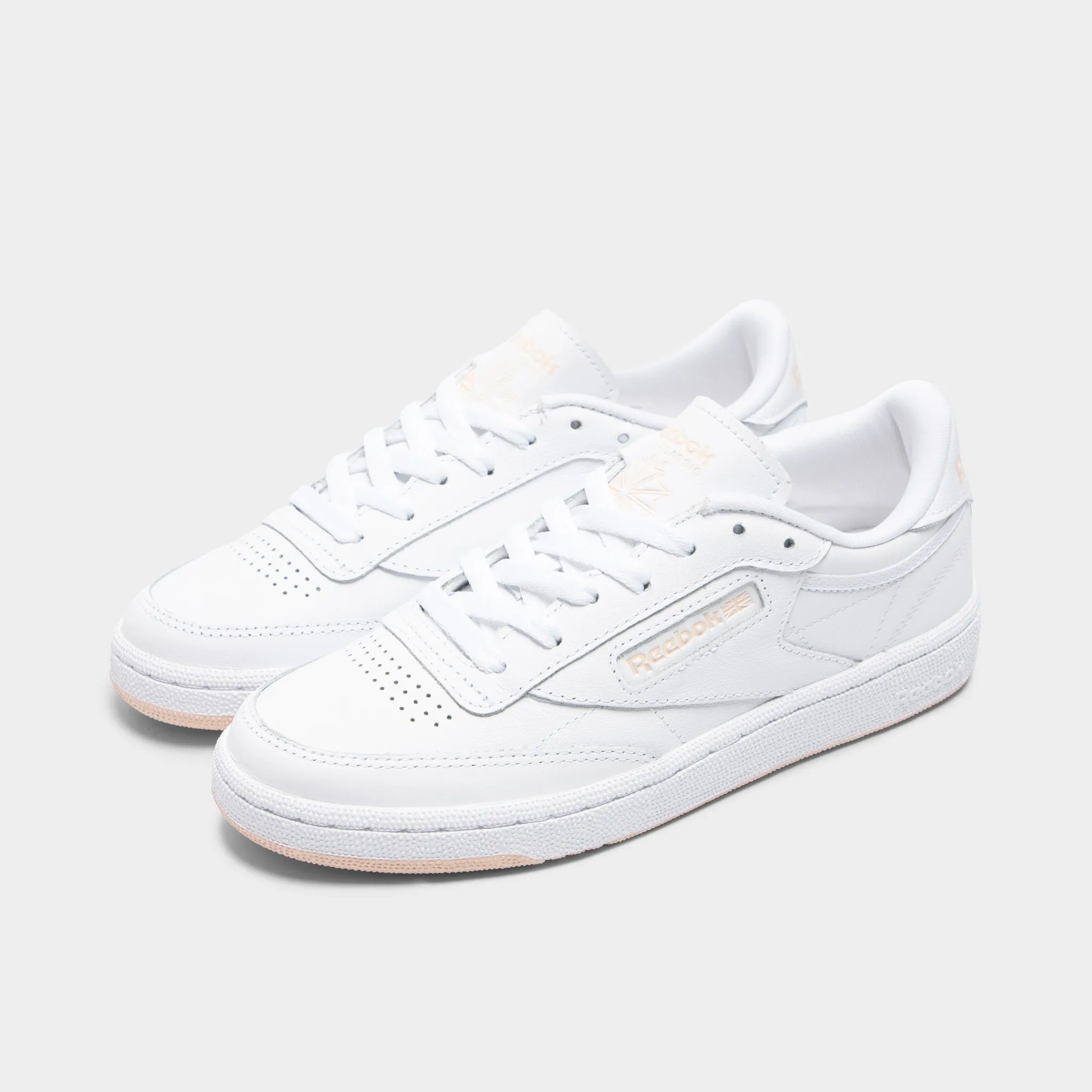 Reebok Damen Club C 85 Weiß / Gebleichter Pfirsich Reebok Schuhe