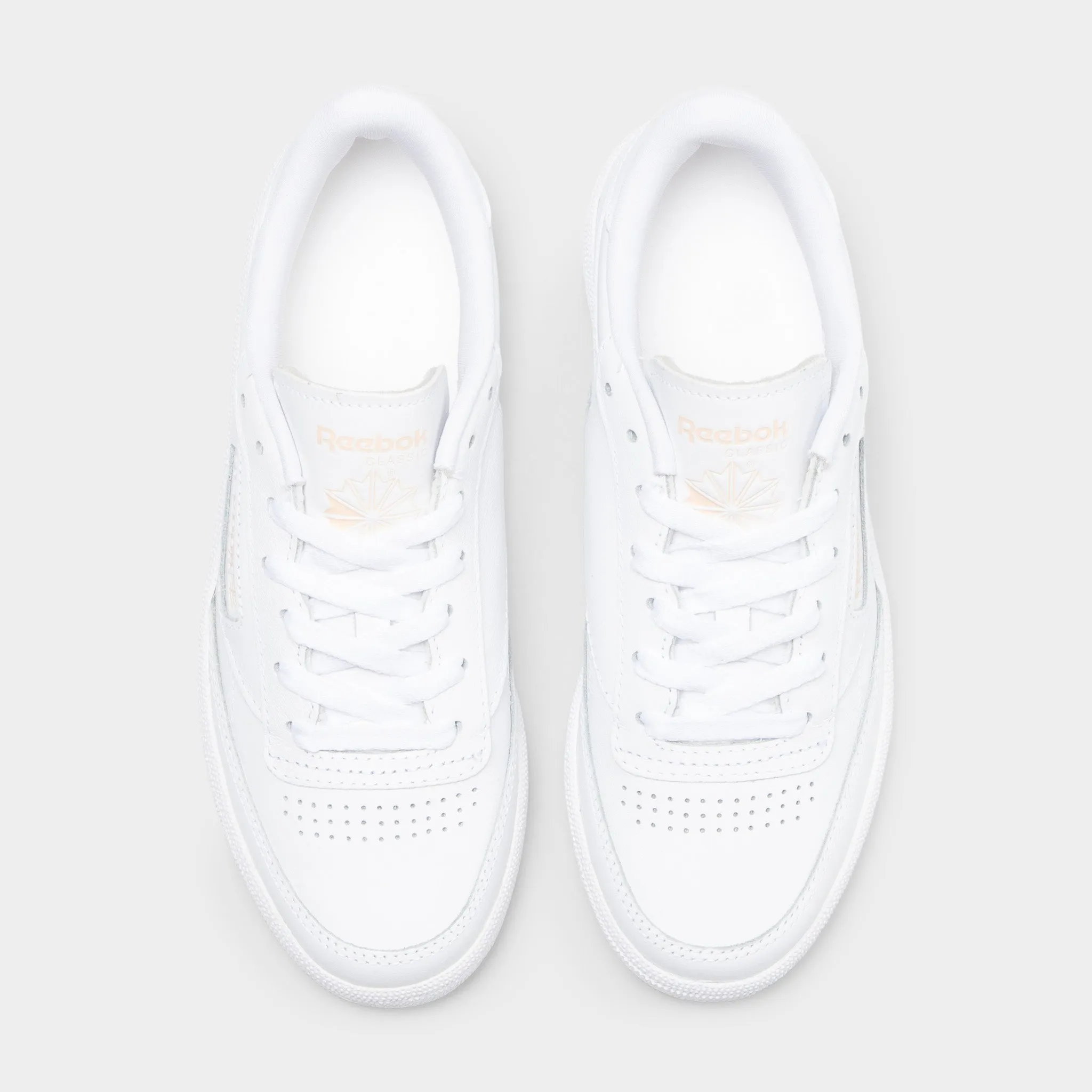 Reebok Damen Club C 85 Weiß / Gebleichter Pfirsich Reebok Schuhe