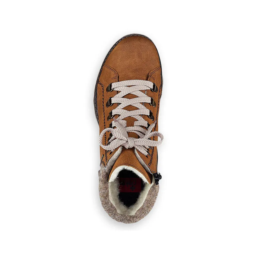Rieker Schuhe 785F8-22 Braune Knöchelriemen/Reißverschluss RTex