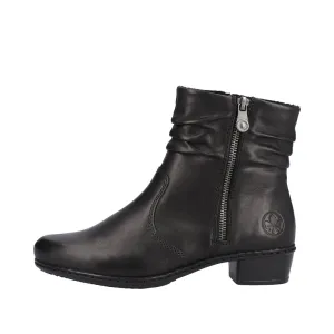 Rieker Schuhe Y0756-00 Schwarz mit Reißverschluss