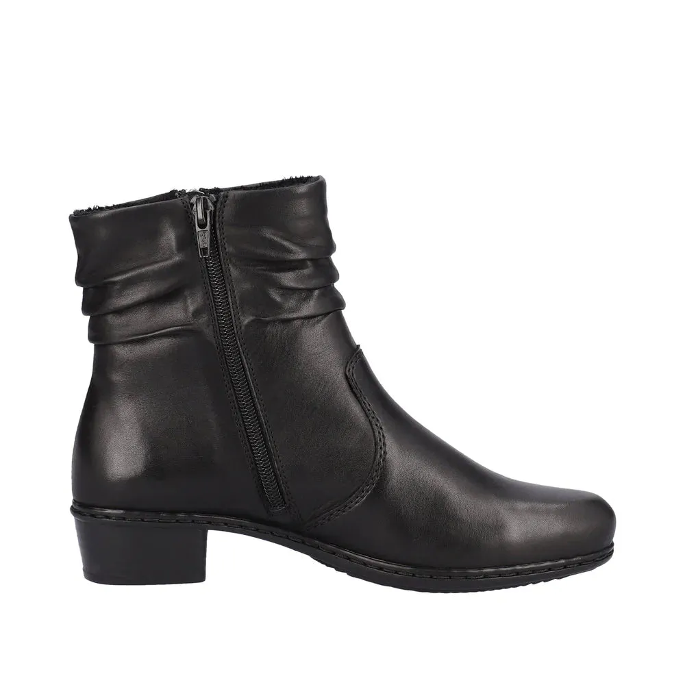 Rieker Schuhe Y0756-00 Schwarz mit Reißverschluss