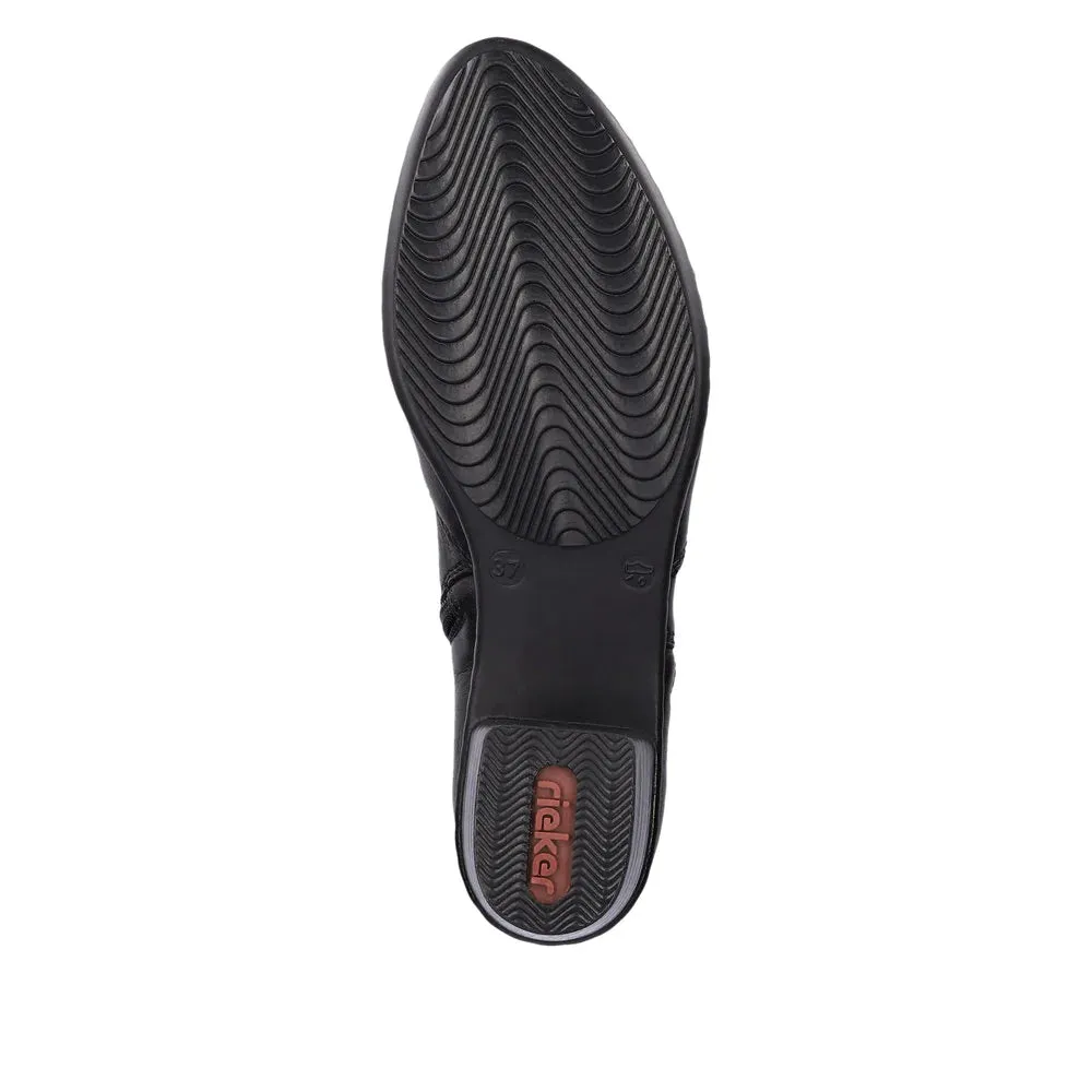 Rieker Schuhe Y0756-00 Schwarz mit Reißverschluss