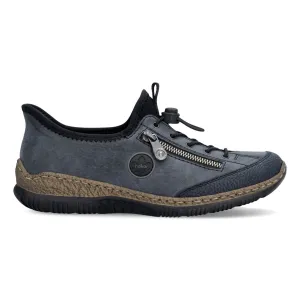 Rieker Damen N3267-14 Kitty Pazifik/Atlantik/Schwarz Leder Rieker Schuhe