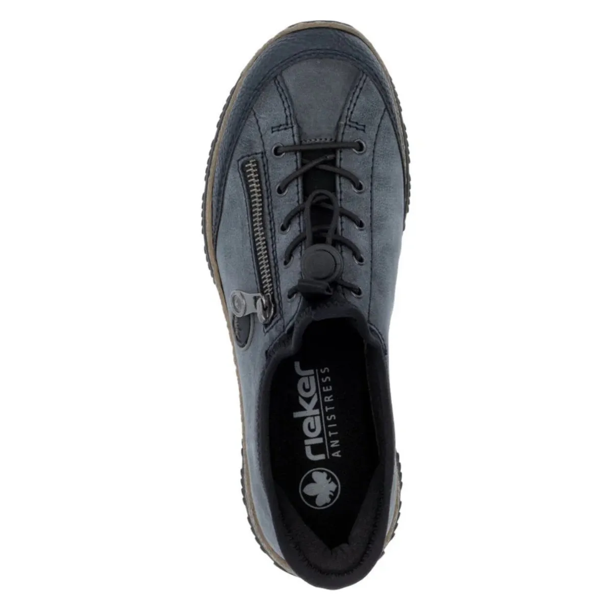 Rieker Damen N3267-14 Kitty Pazifik/Atlantik/Schwarz Leder Rieker Schuhe