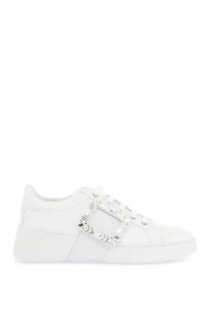Roger Vivier Weiße Ledersneaker Viv Skate Mit Strasssteinen Schuhe_Roger-Vivier