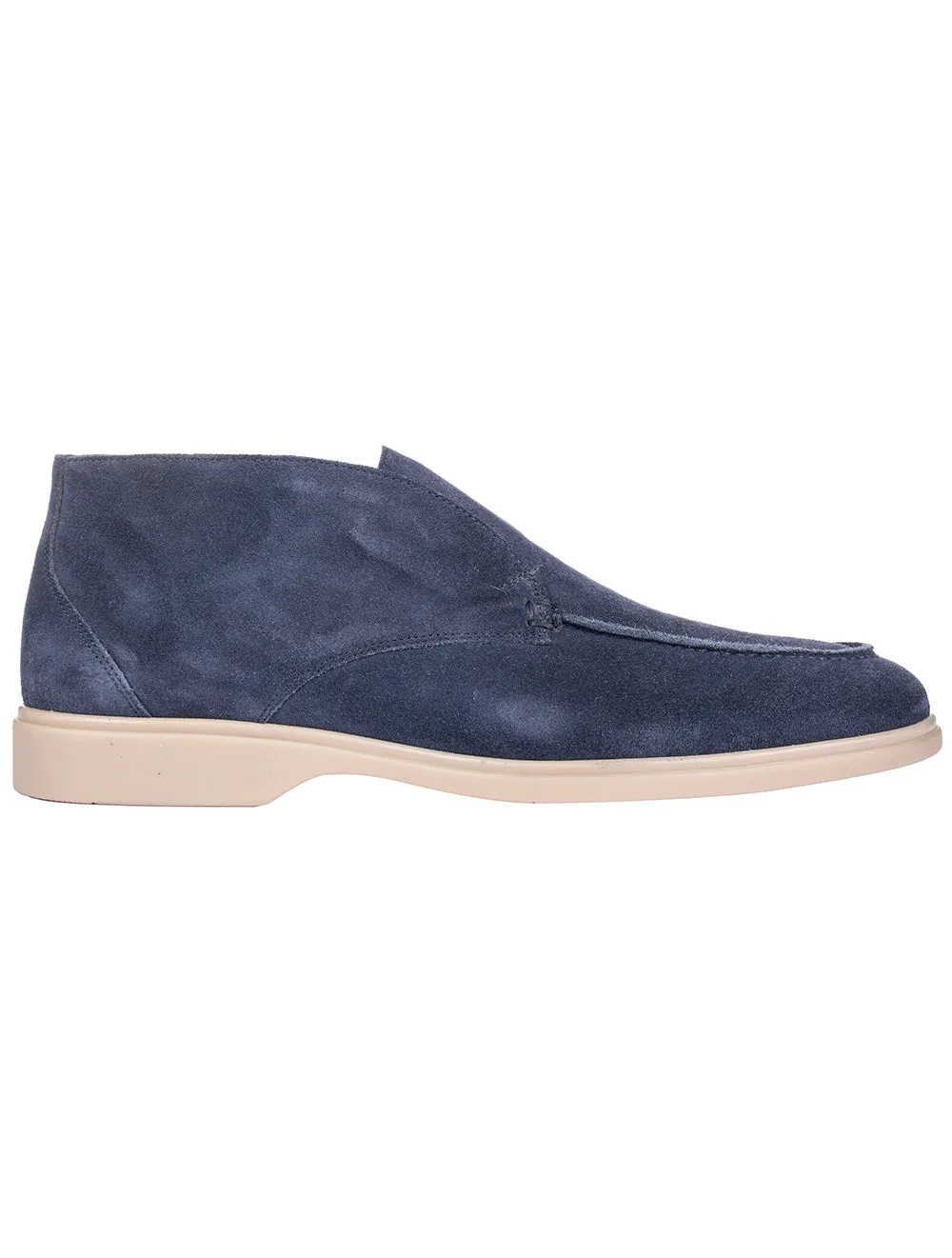 Suede Knöchelstiefel Marineblau