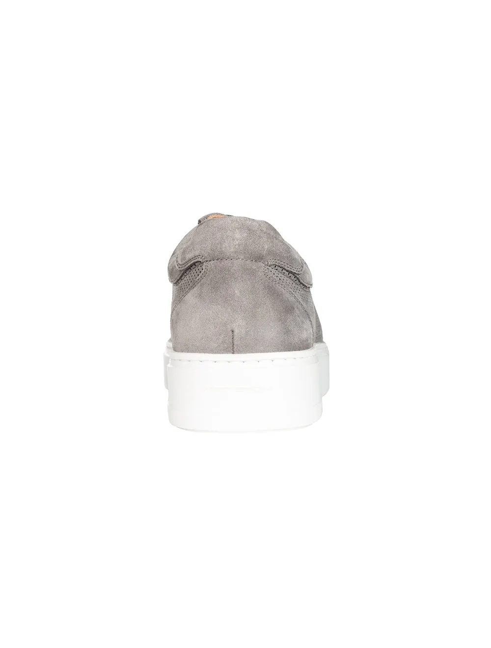 Graue Sneakers aus Wildleder