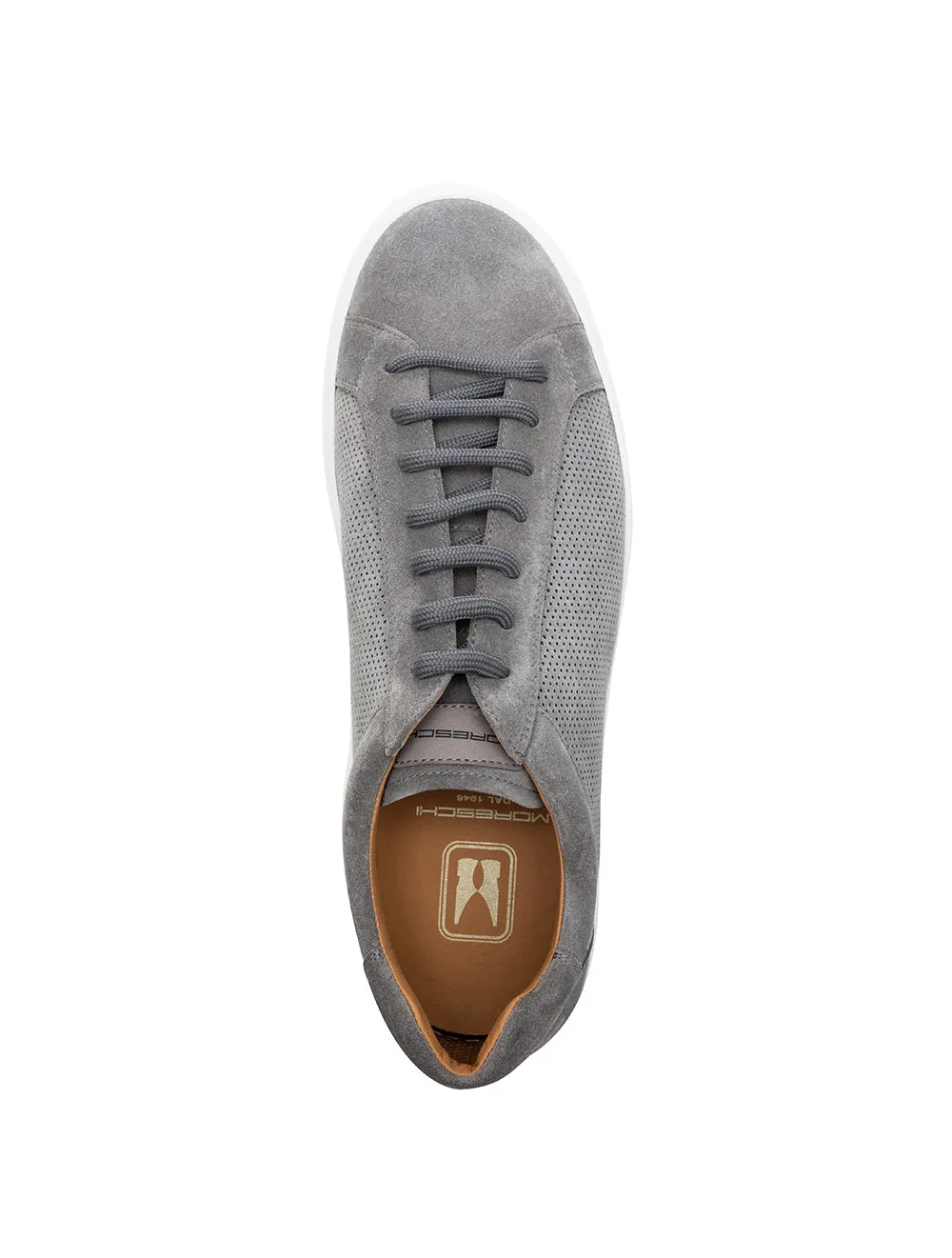 Graue Sneakers aus Wildleder