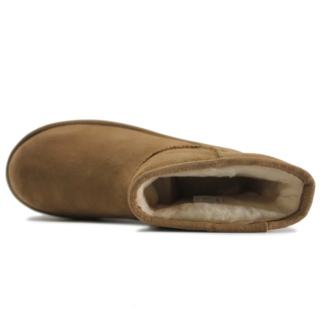 Ugg Classic Mini Wildleder Plateau-Stiefel für Damen