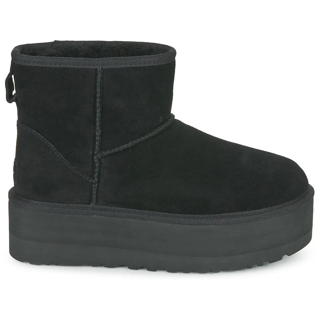 Ugg Classic Mini Wildleder Plateau-Stiefel für Damen