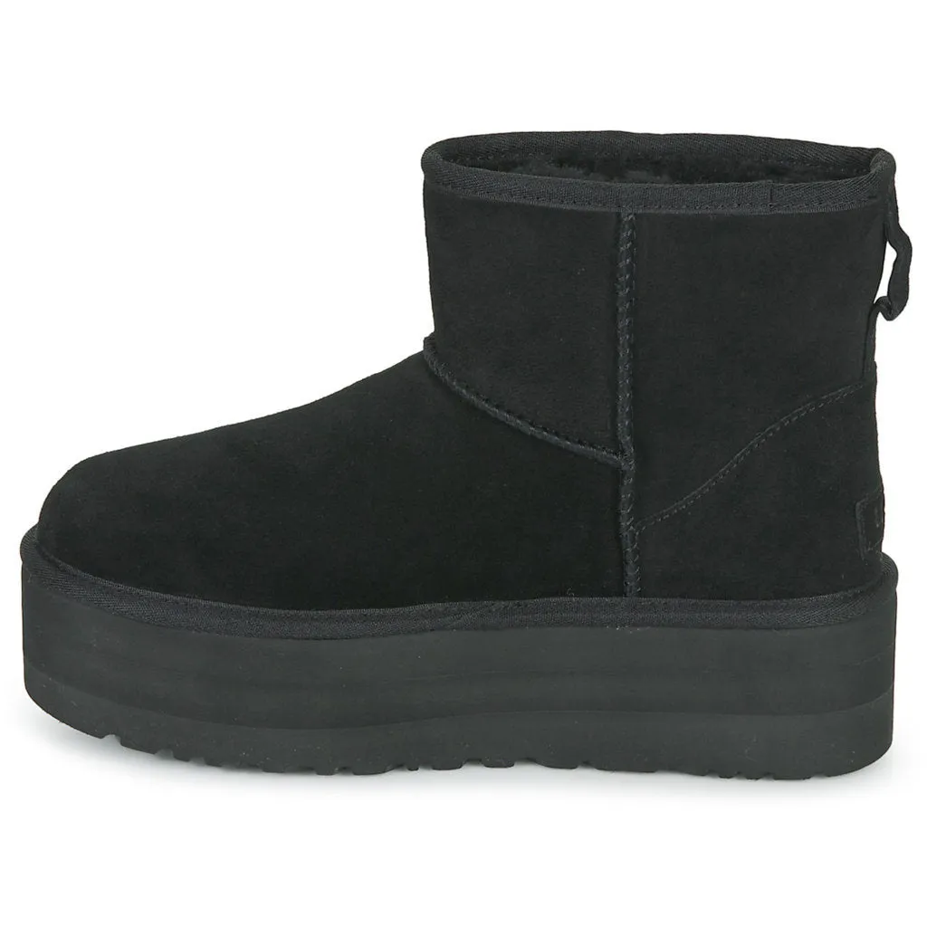 Ugg Classic Mini Wildleder Plateau-Stiefel für Damen