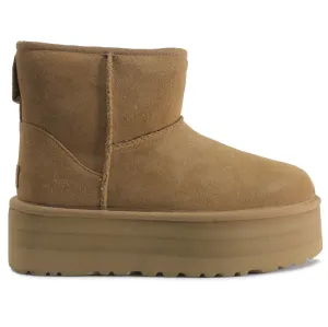 Ugg Classic Mini Wildleder Plateau-Stiefel für Damen