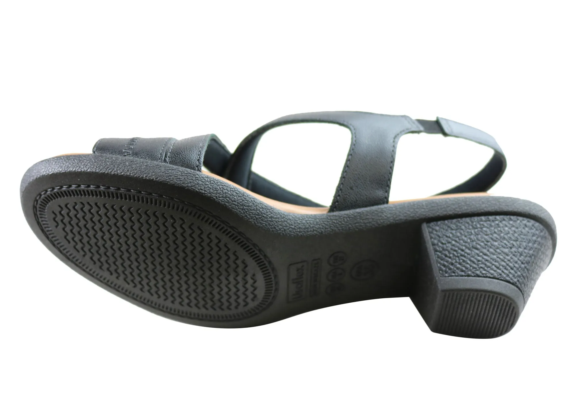 Usaflex Alta Damen Komfort Sandalen mit niedrigem Absatz aus Leder, hergestellt in Brasilien Usaflex Schuhe