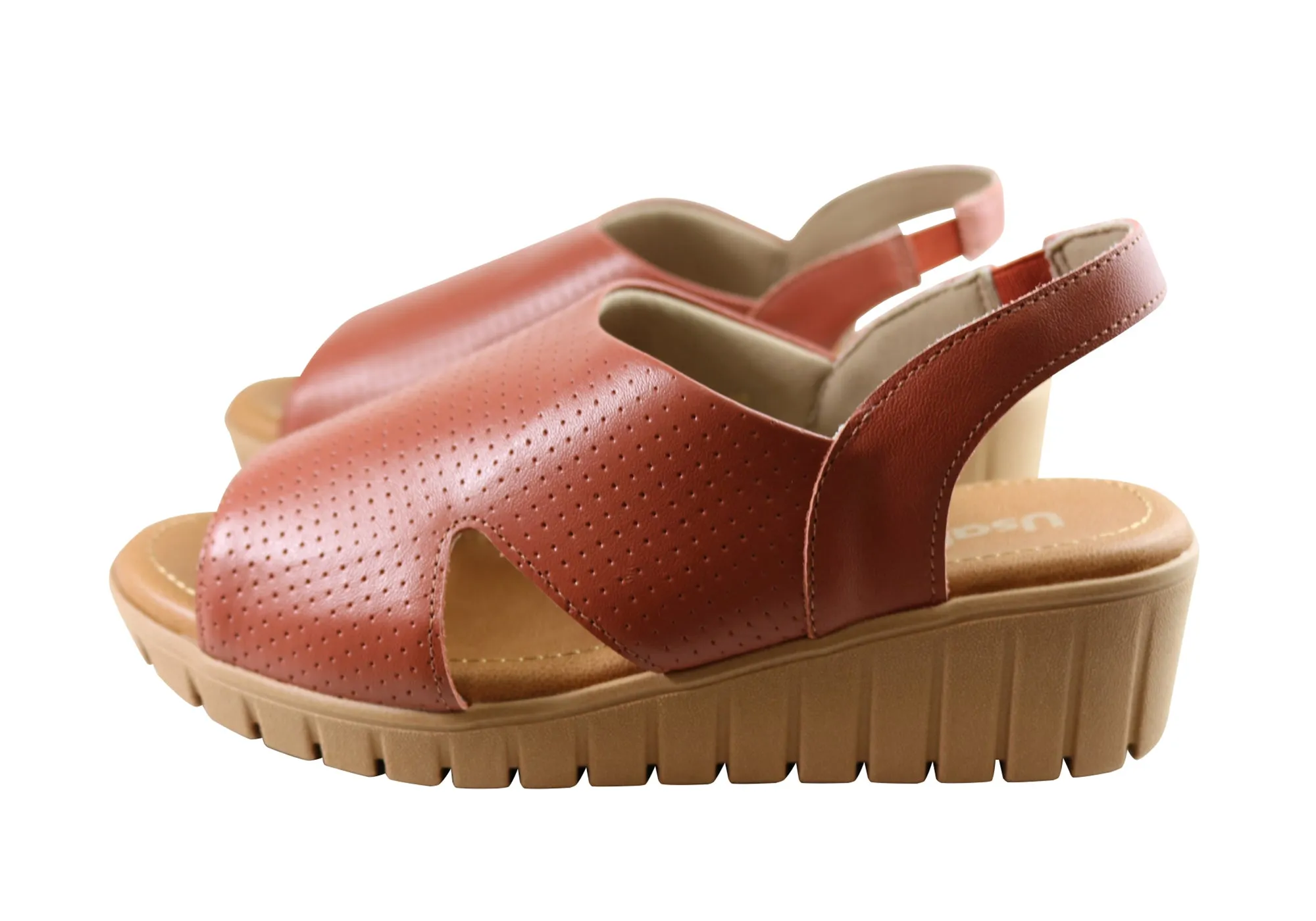 Usaflex Laken Damen Bequeme Ledersandalen Hergestellt In Brasilien Usaflex Schuhe