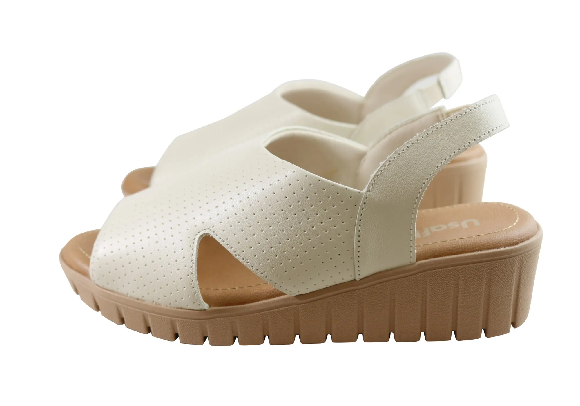 Usaflex Laken Damen Bequeme Ledersandalen Hergestellt In Brasilien Usaflex Schuhe