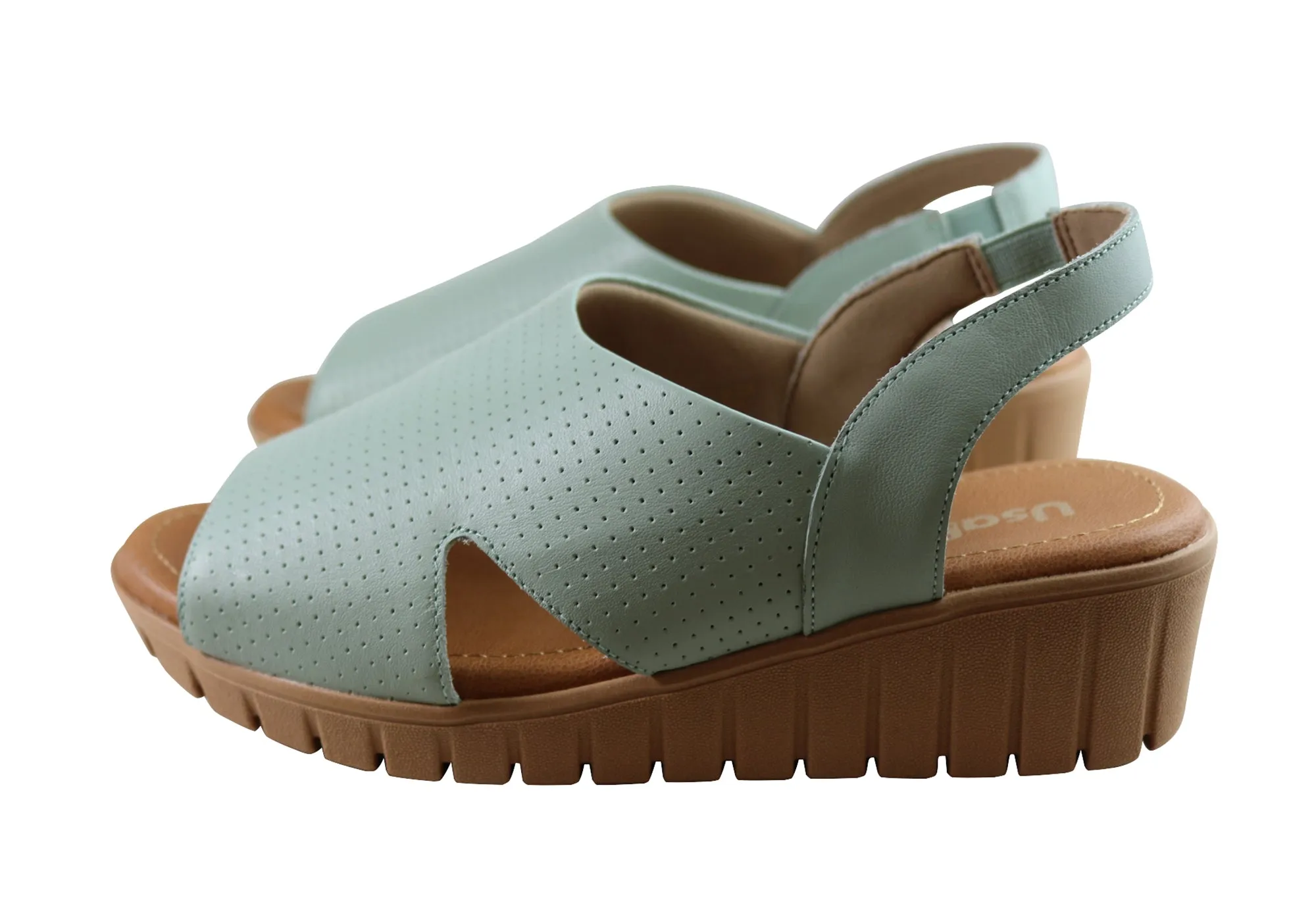 Usaflex Laken Damen Bequeme Ledersandalen Hergestellt In Brasilien Usaflex Schuhe