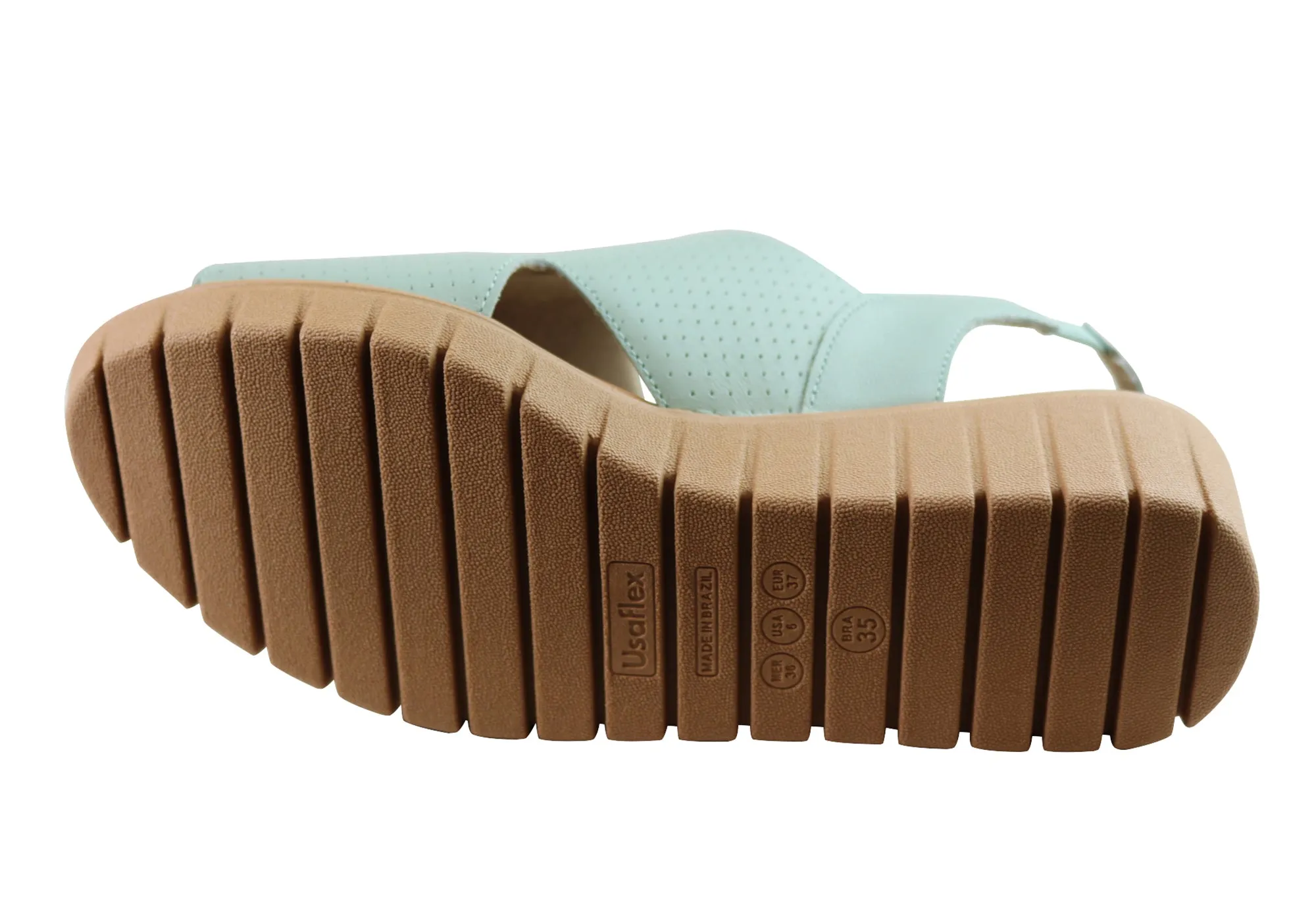 Usaflex Laken Damen Bequeme Ledersandalen Hergestellt In Brasilien Usaflex Schuhe