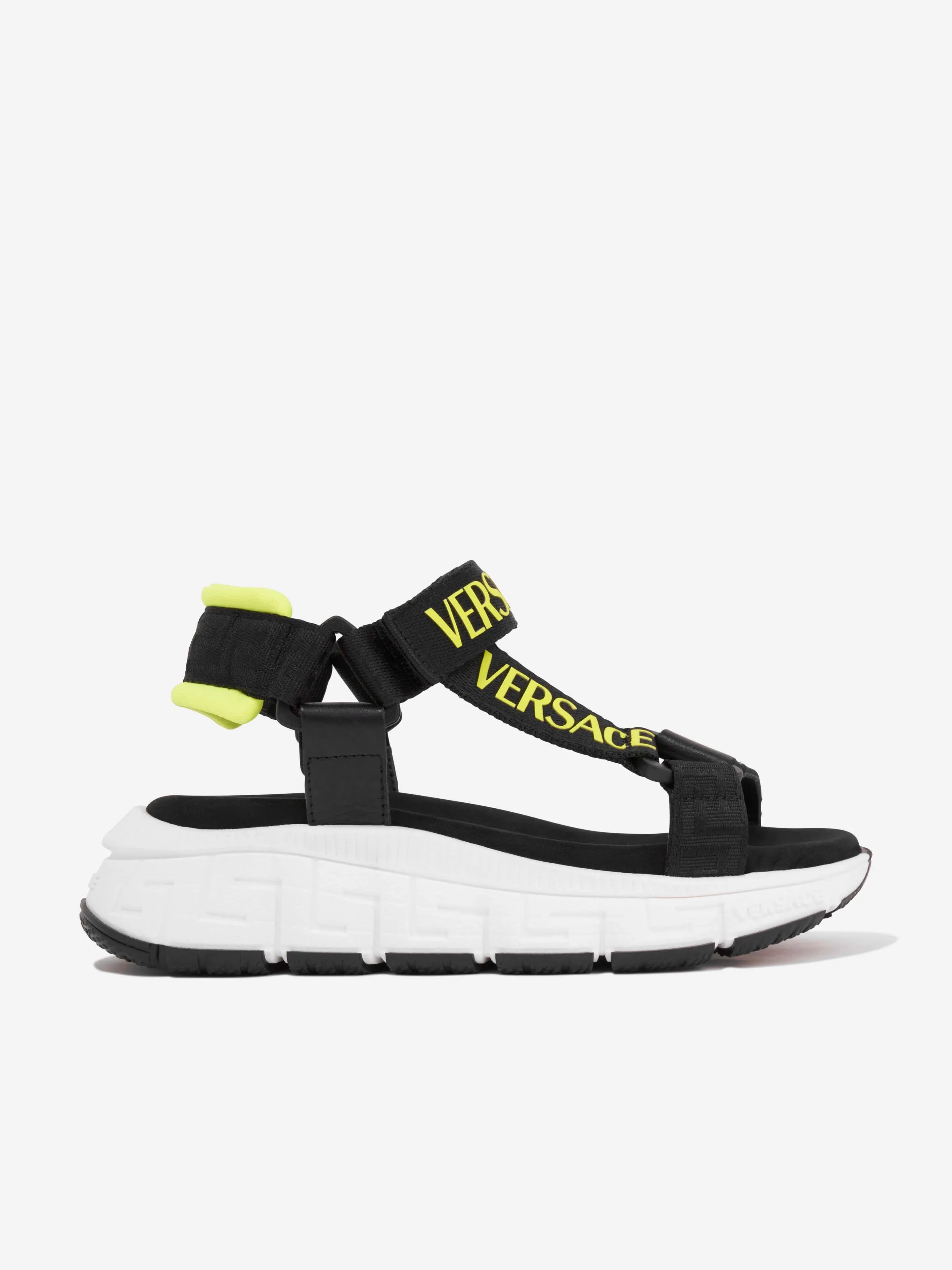 Versace Kids Logo-Riemchen Sandalen in Schwarz