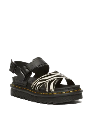 Voss II Sandalen in Zebra & Schwarz
