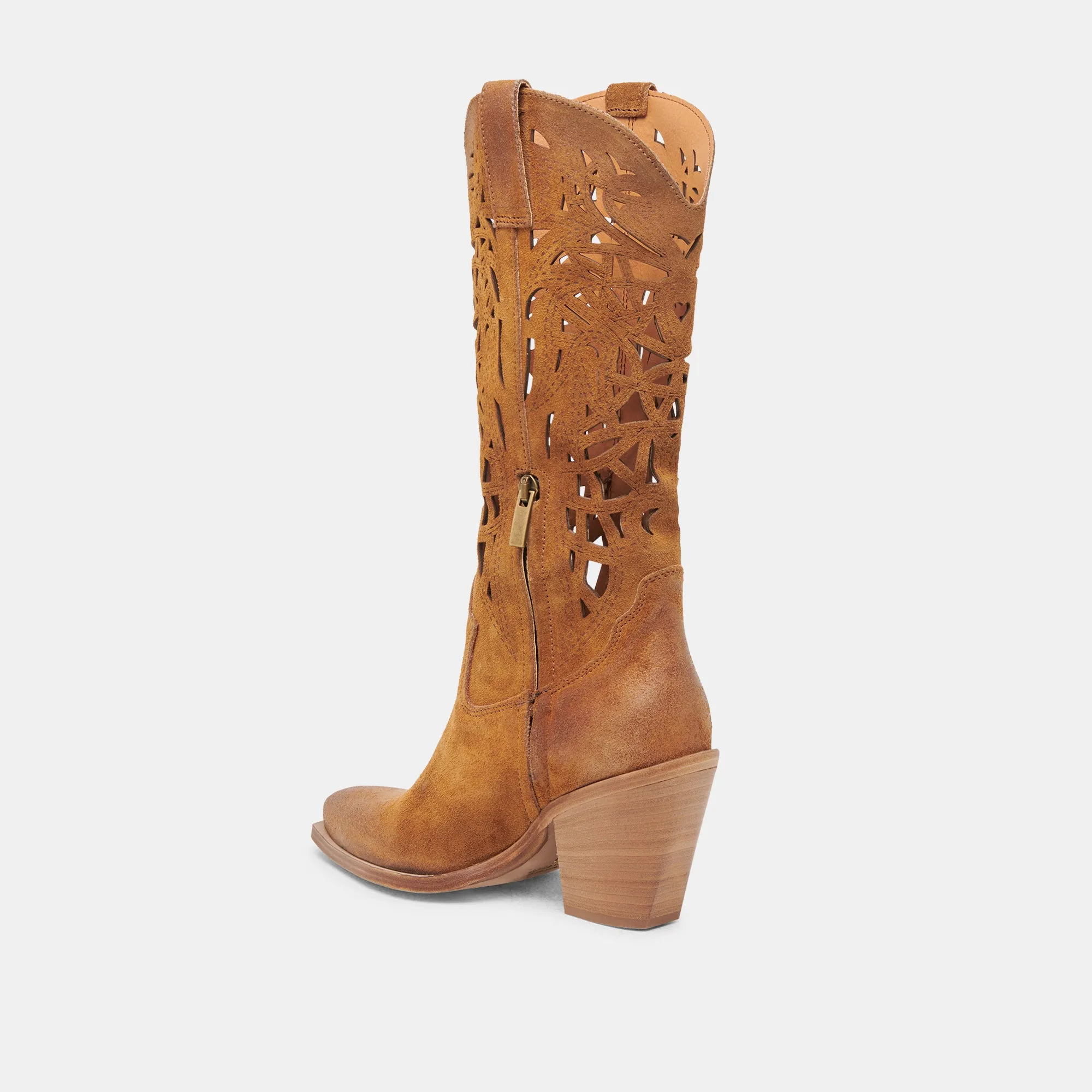 WAYLAN STIEFEL KASTANIENBRAUNES WILDLEDER