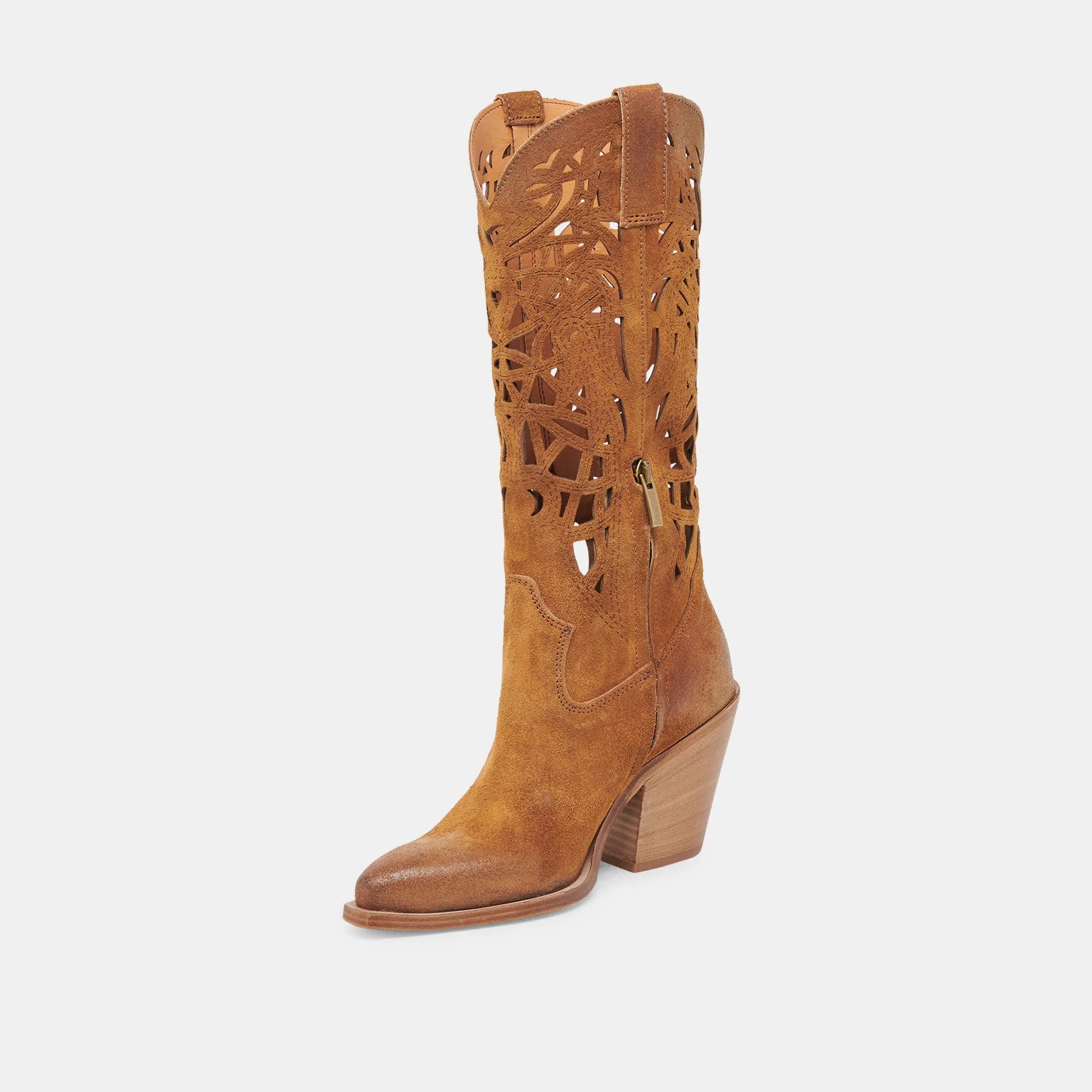 WAYLAN STIEFEL KASTANIENBRAUNES WILDLEDER