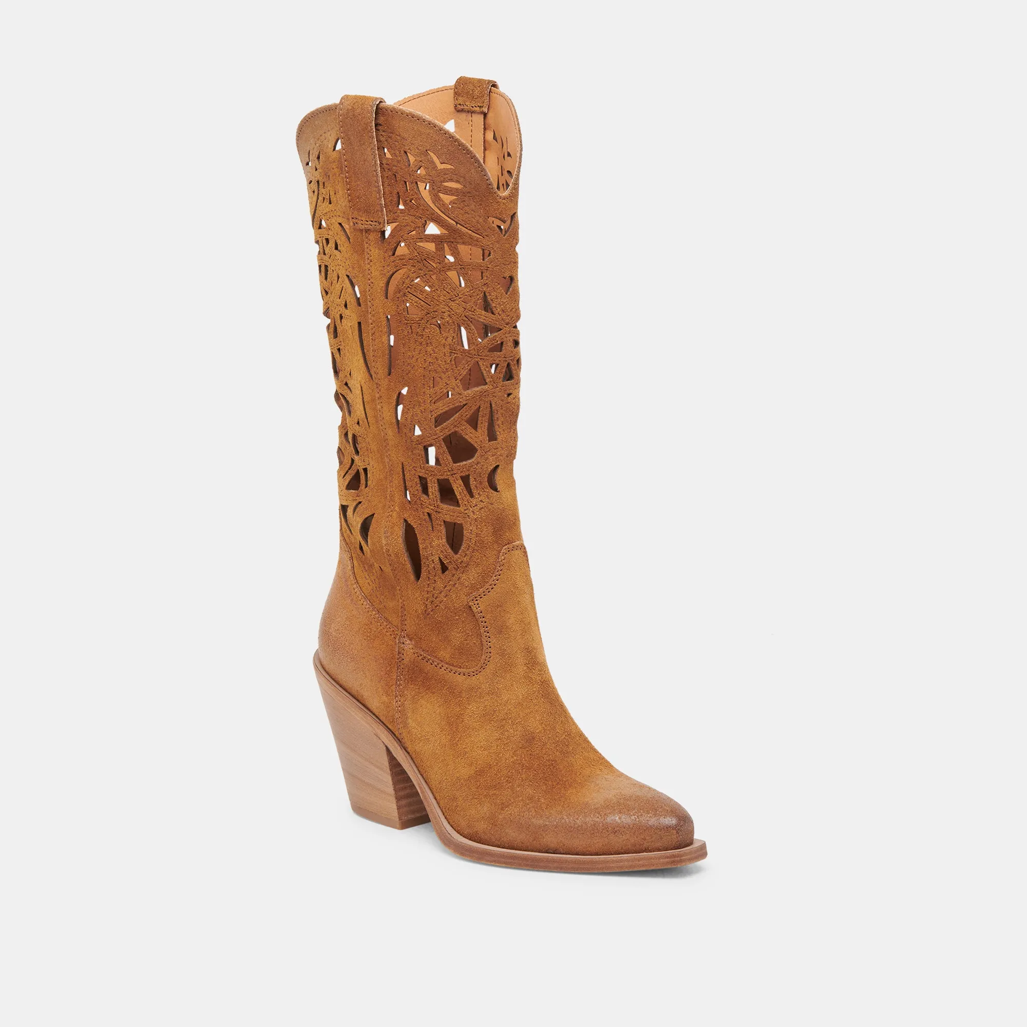 WAYLAN STIEFEL KASTANIENBRAUNES WILDLEDER
